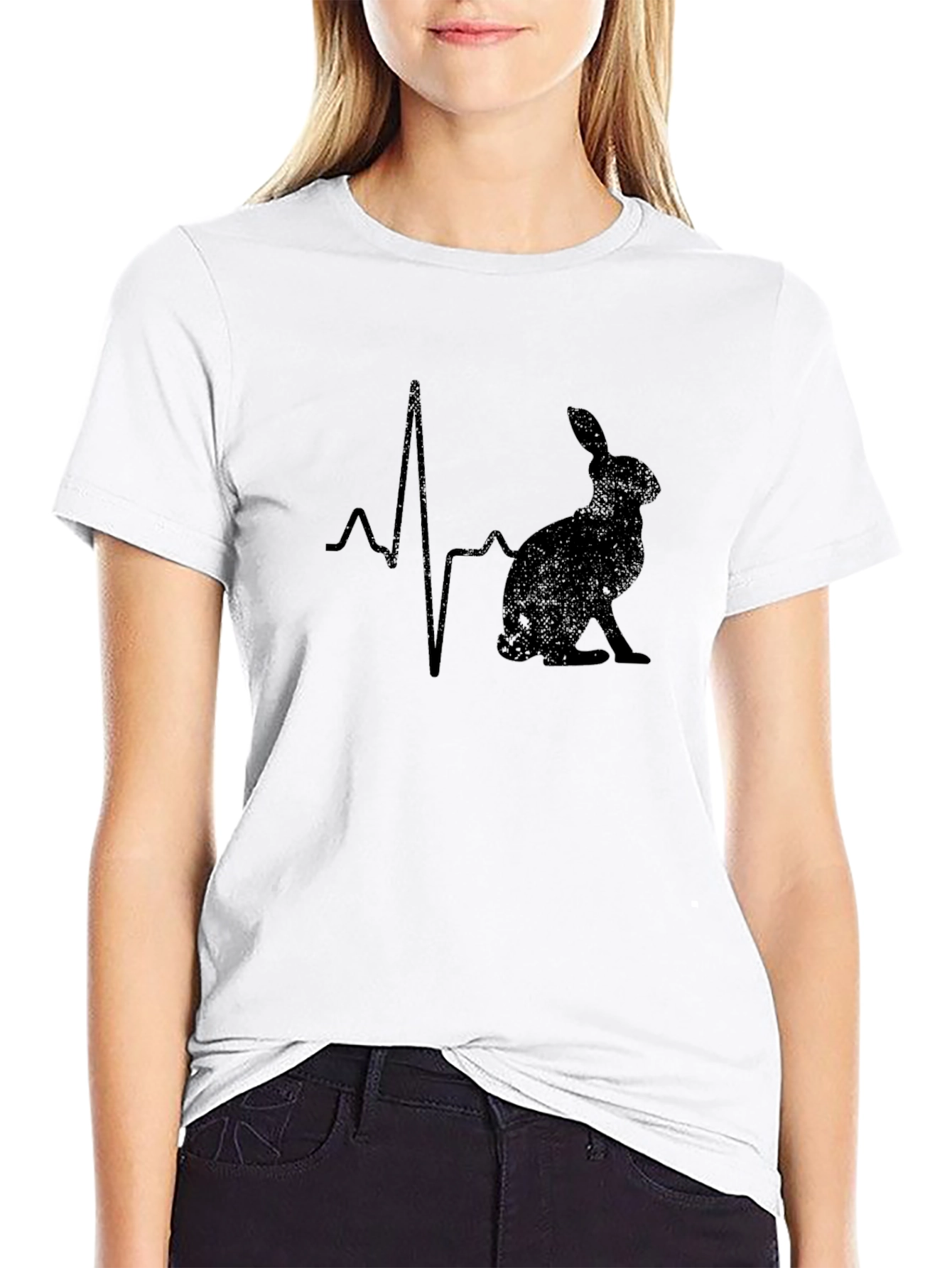 Rabbit Heartbeat Graphic T-Shirt