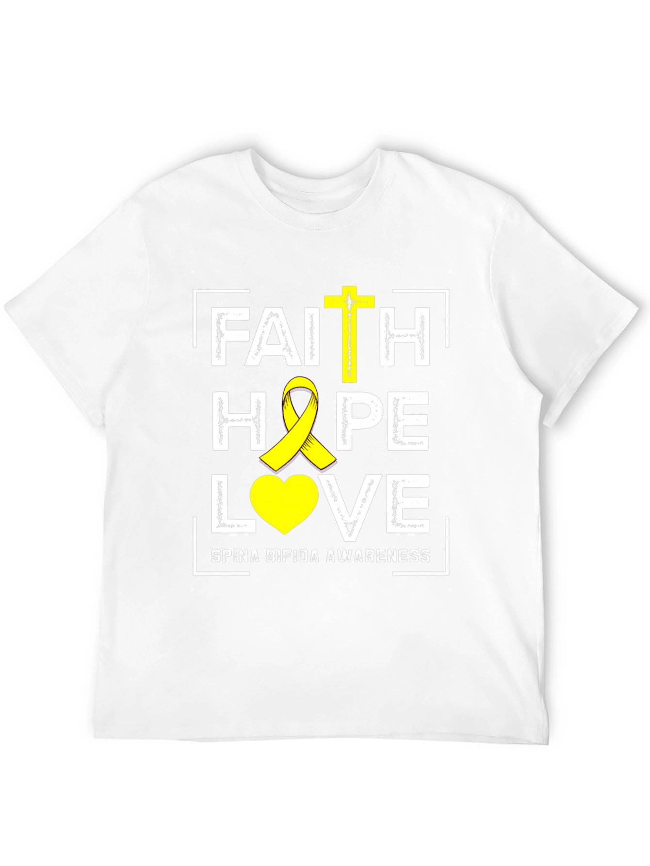 Faith Hope Love Spina Bifida Awareness Graphic Tee