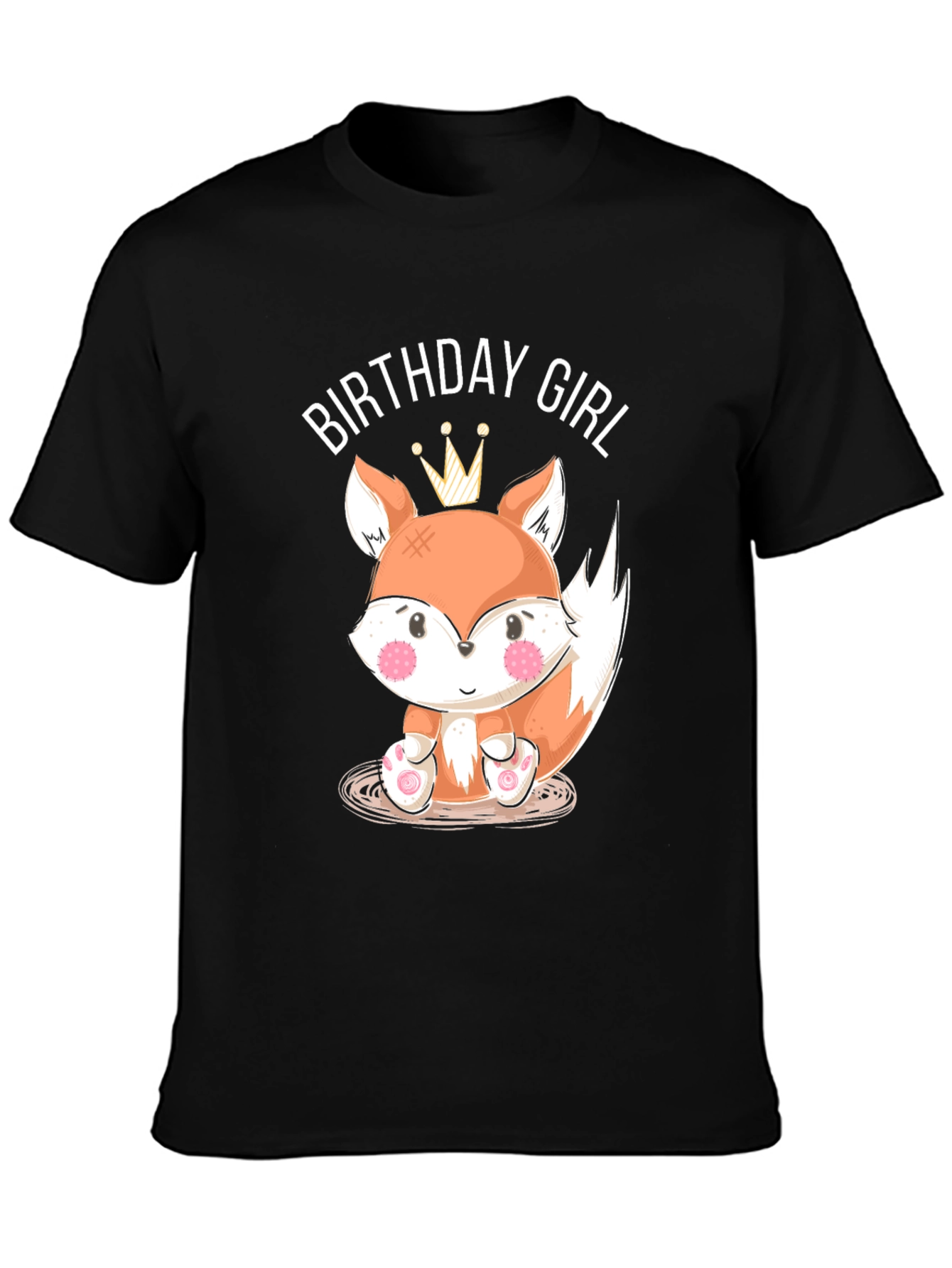 Birthday Girl Fox Graphic T-Shirt