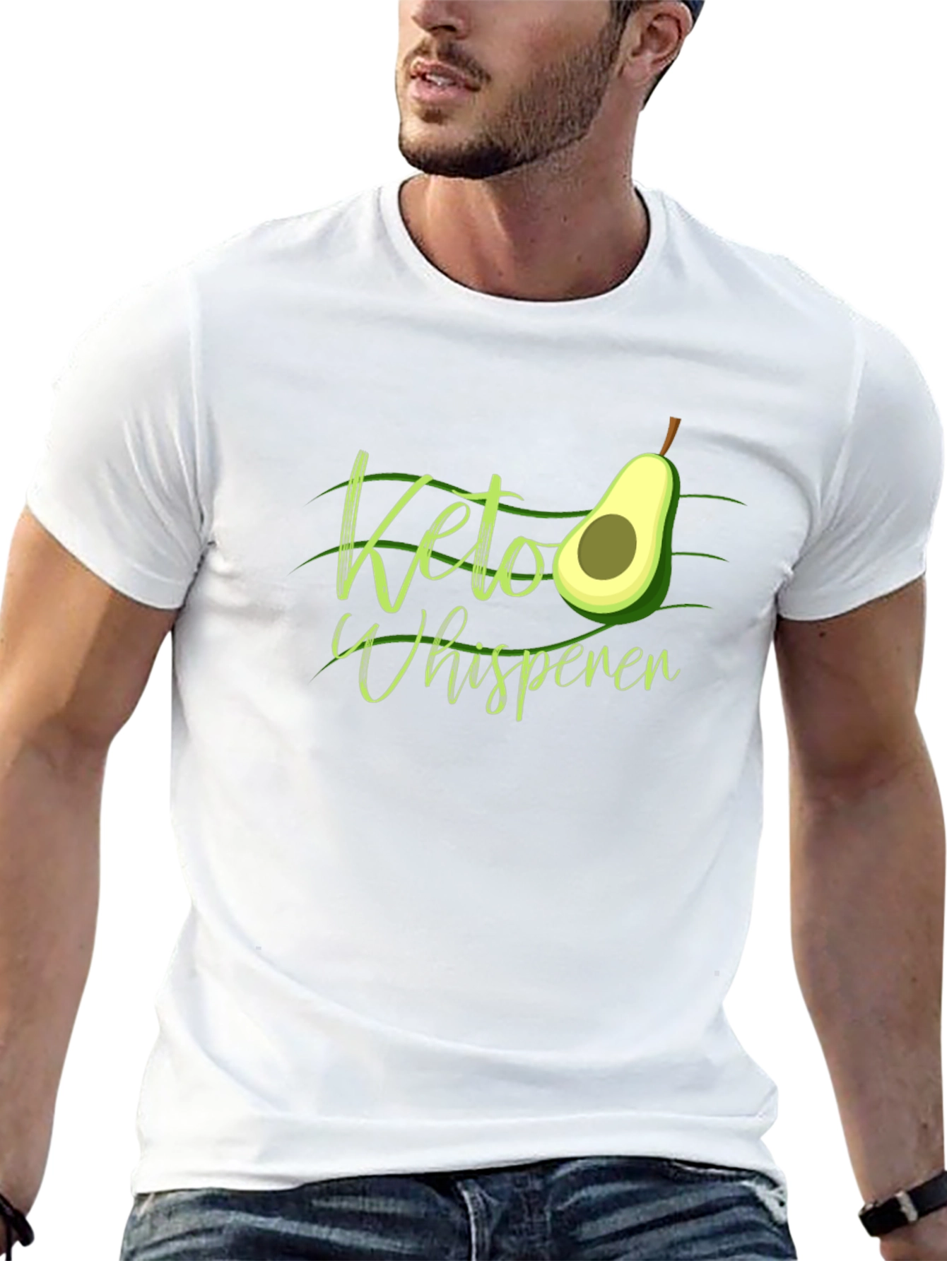 Keto Whisperer Avocado Graphic T-Shirt