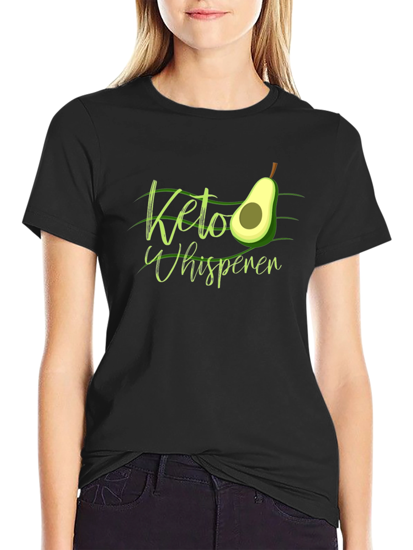 Keto Whisperer Avocado Graphic T-Shirt
