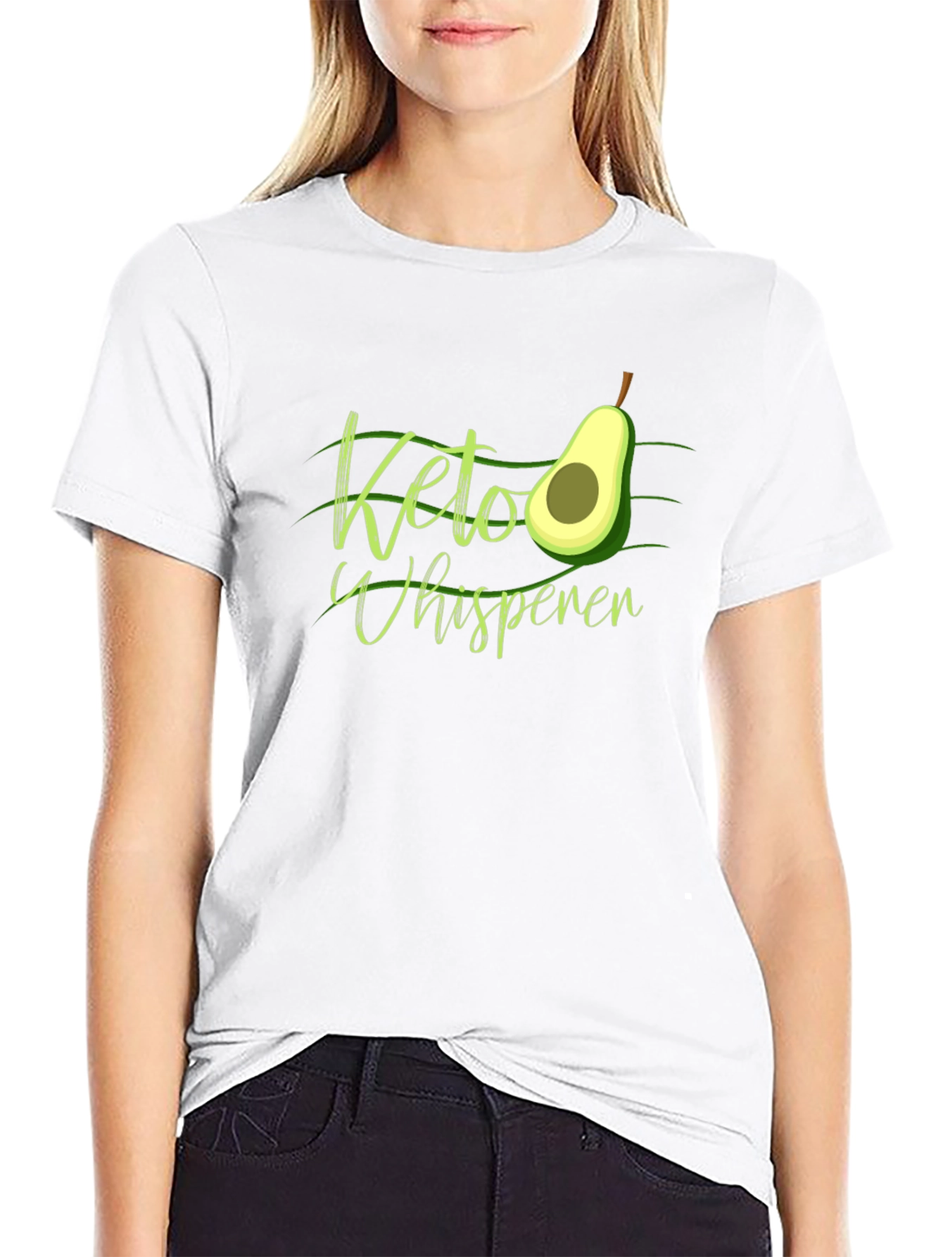 Keto Whisperer Avocado Graphic T-Shirt
