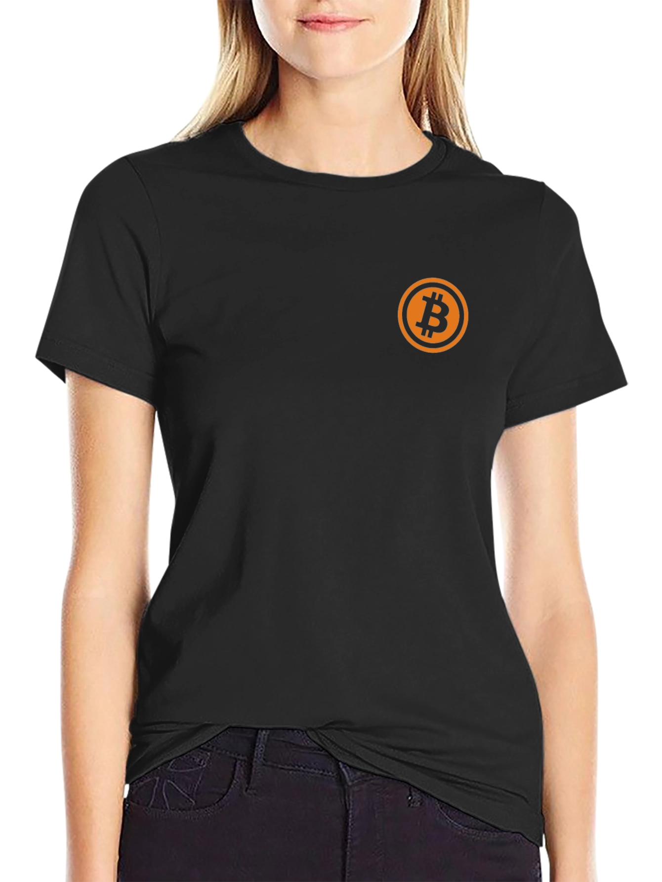 Bitcoin Logo Black T-Shirt - Crypto Fashion