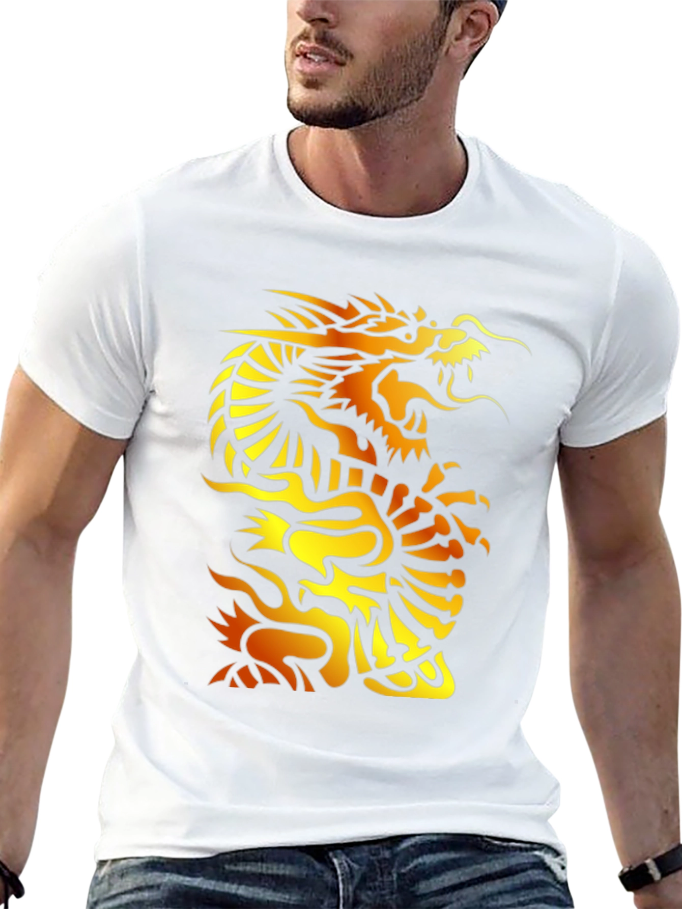 Bold Dragon Graphic Black T-Shirt