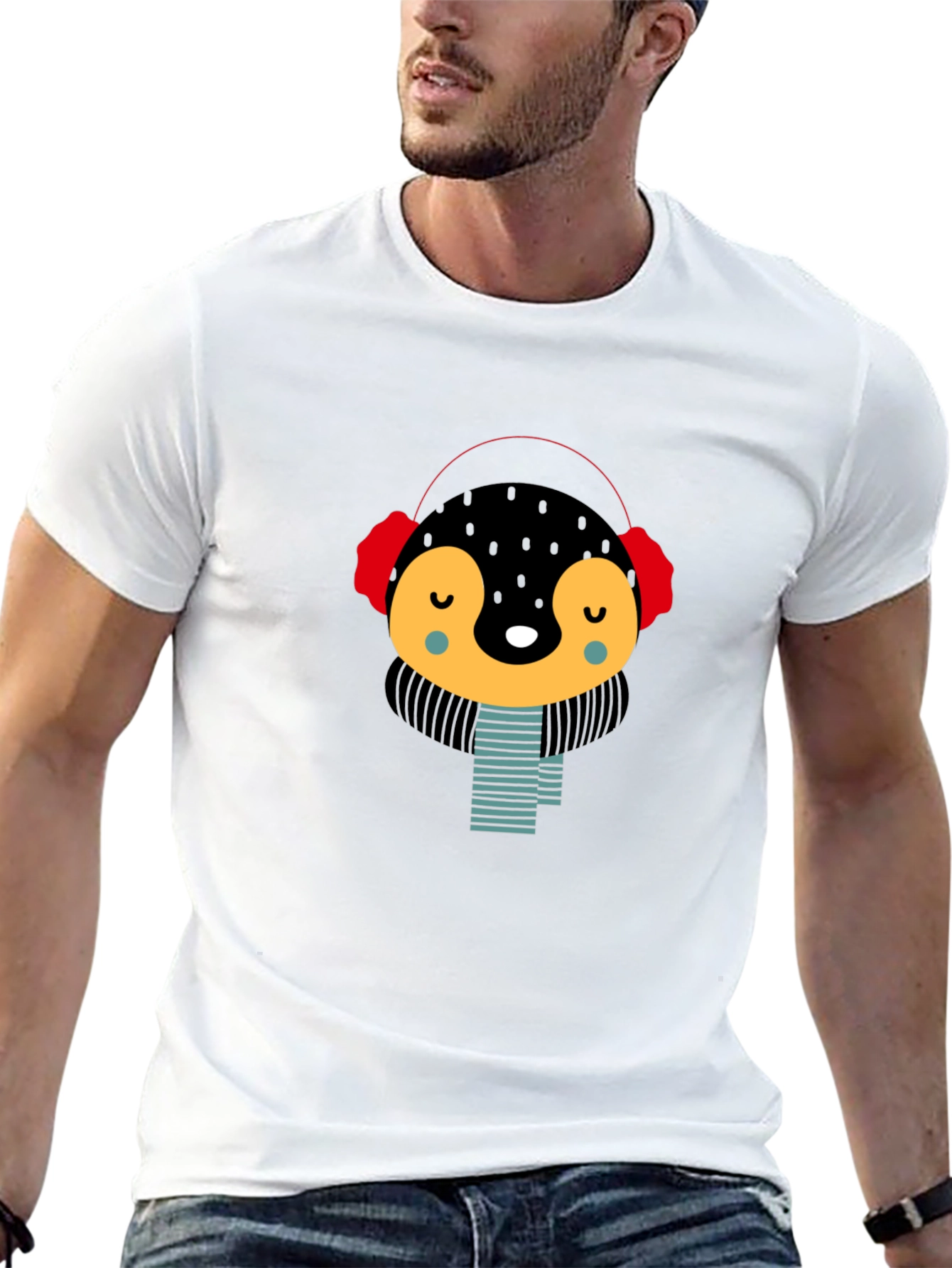 Cute Penguin Graphic Tee - Winter Style Shirt