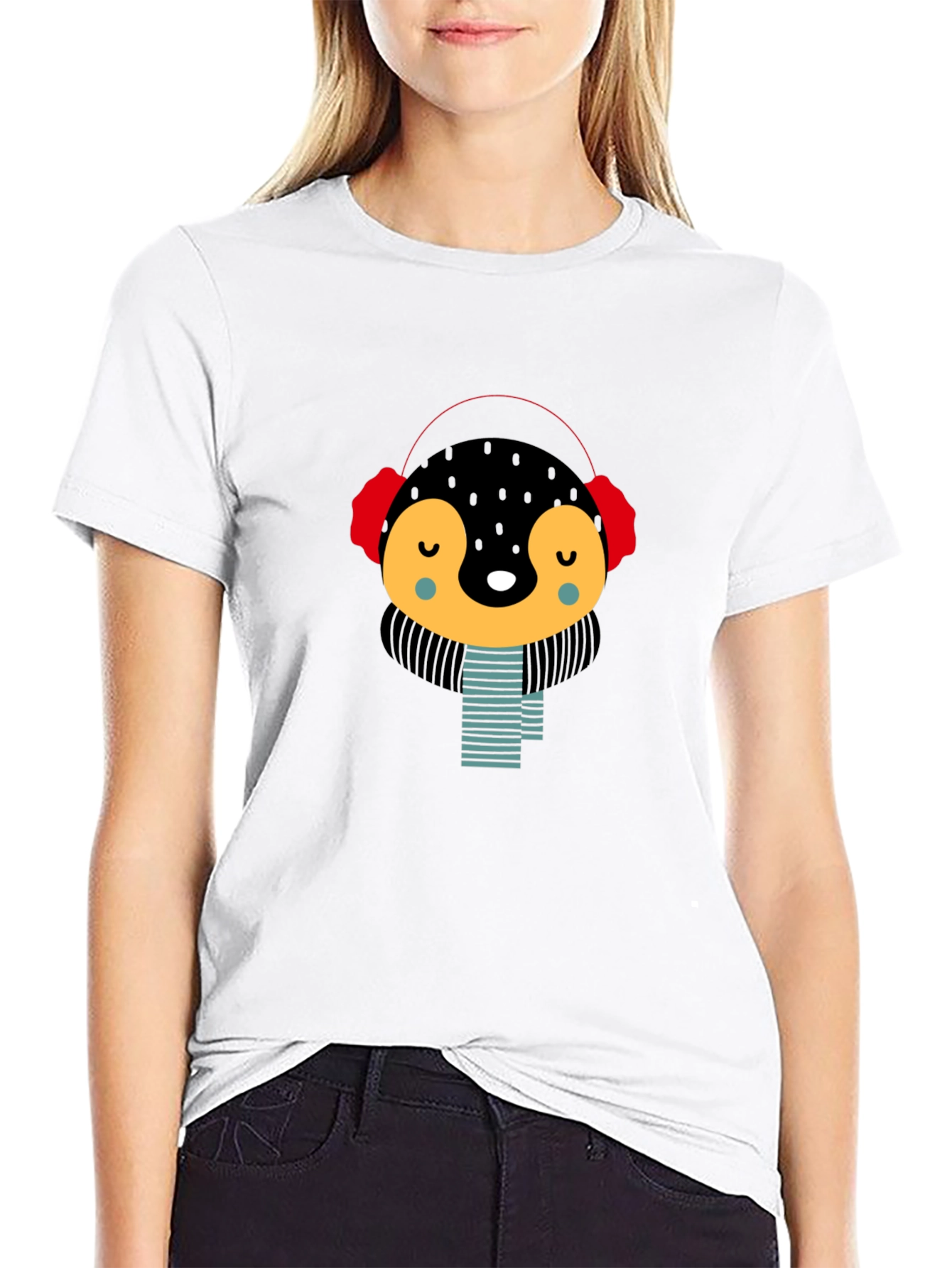 Cute Penguin Graphic Tee - Winter Style Shirt