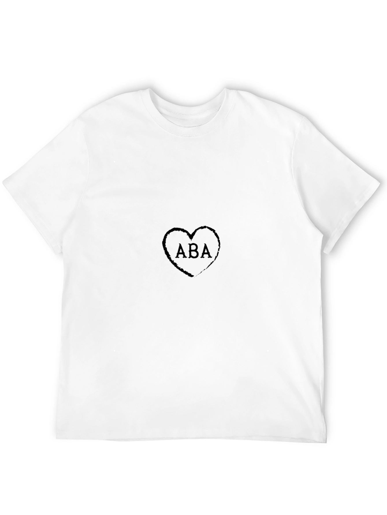 ABA Heart Design Black T-Shirt