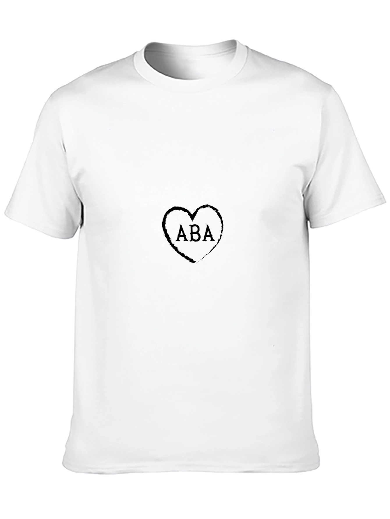 ABA Heart Design Black T-Shirt