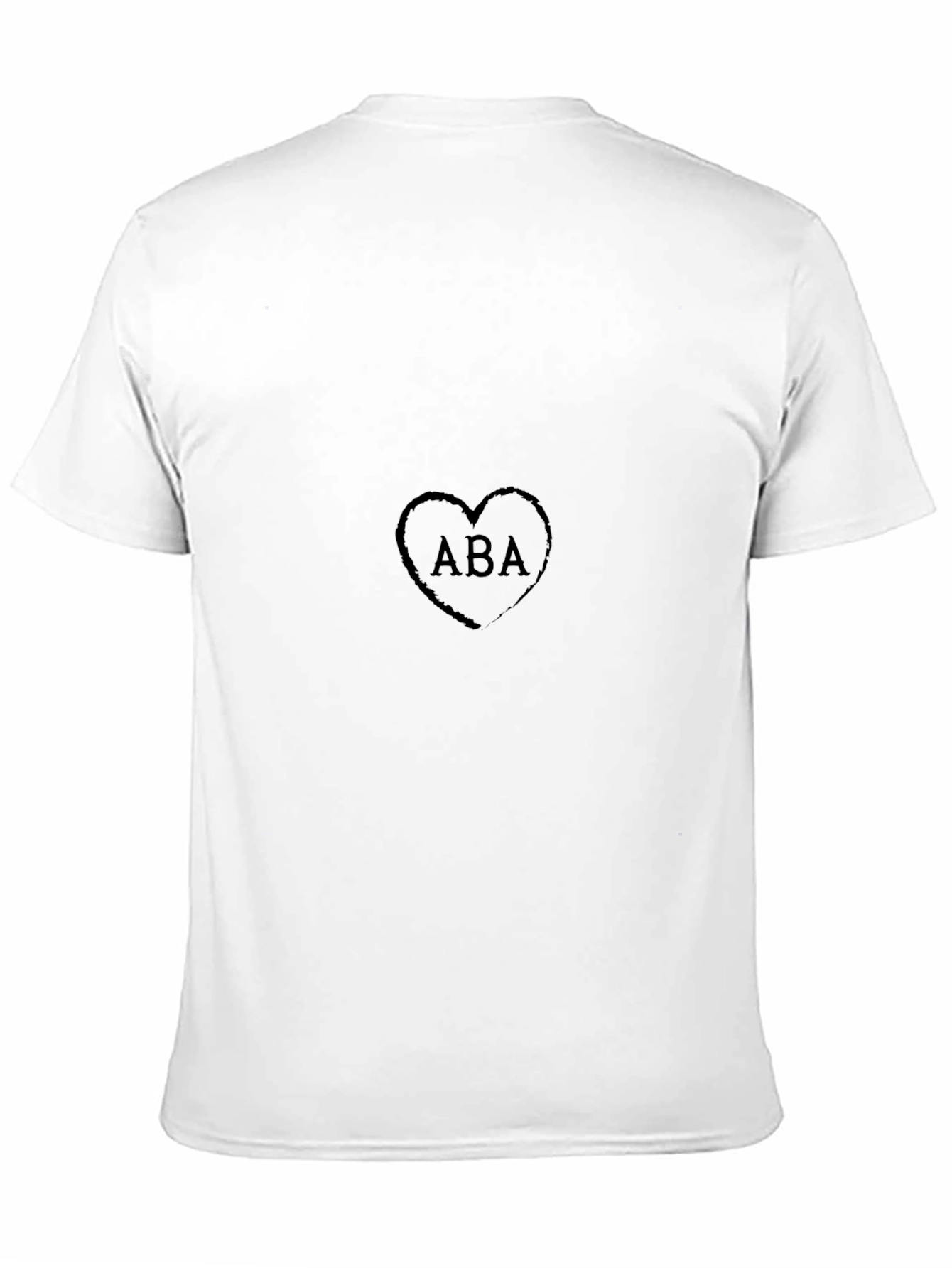 ABA Heart Design Black T-Shirt