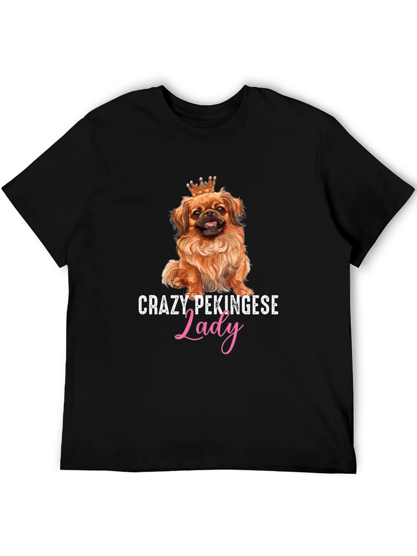 Crazy Pekingese Lady T-Shirt - Cute Dog Lover Tee