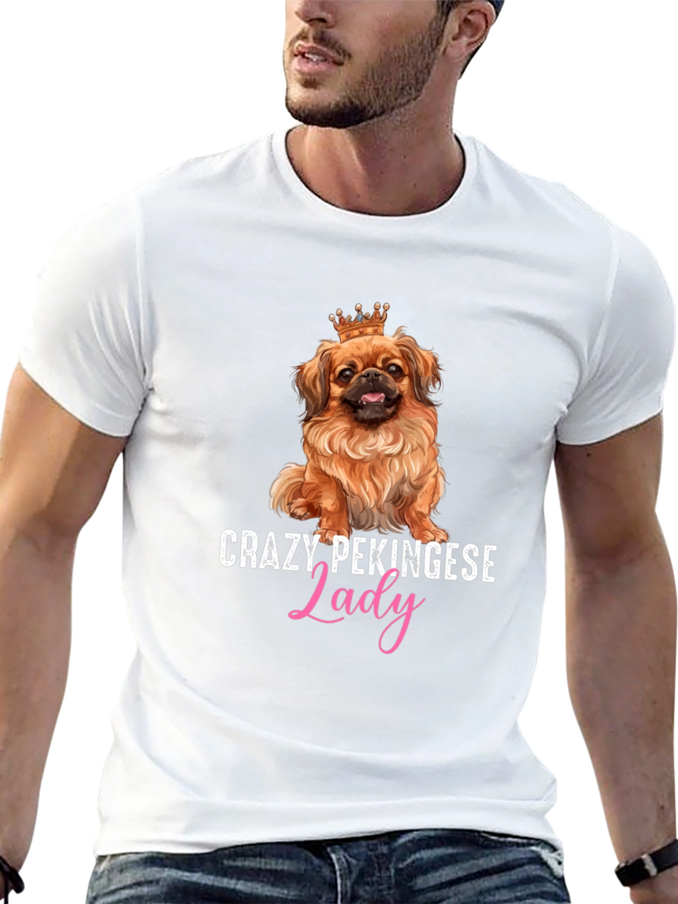 Crazy Pekingese Lady T-Shirt - Cute Dog Lover Tee