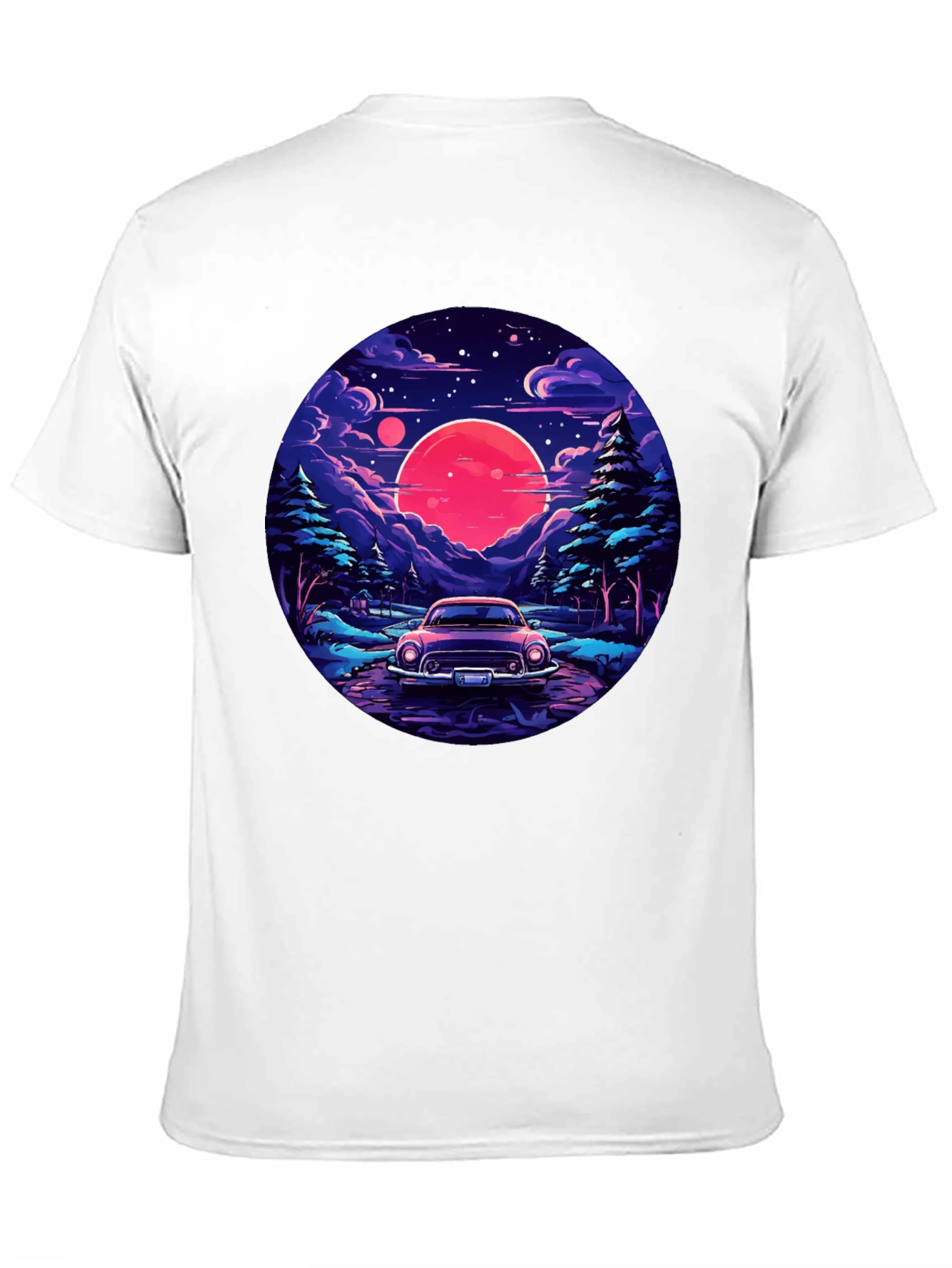 Retro Car & Sunset T-Shirt