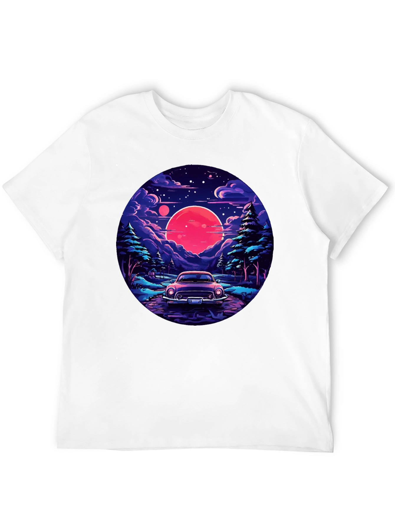 Retro Car & Sunset T-Shirt
