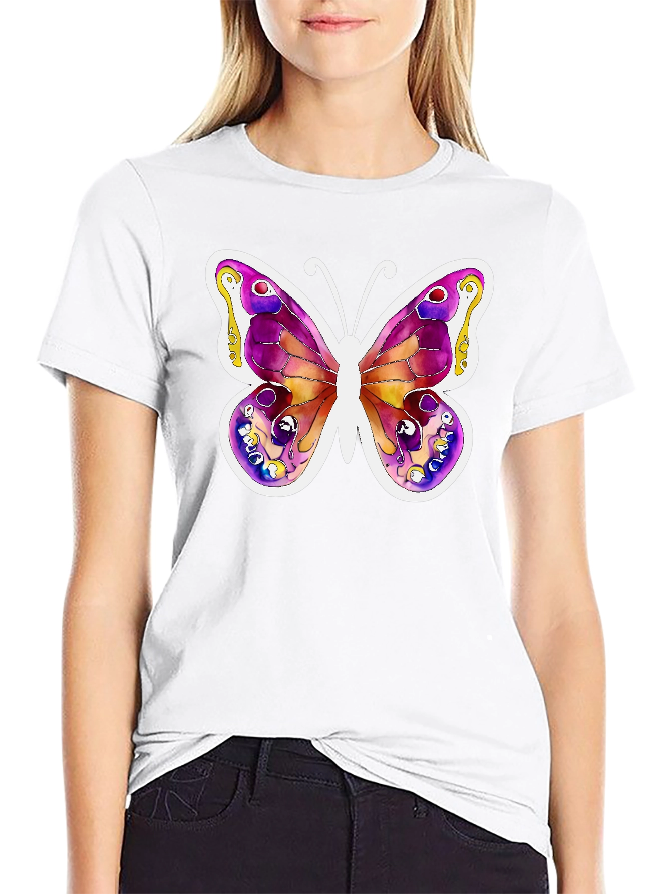 Butterfly Watercolor Art T-Shirt