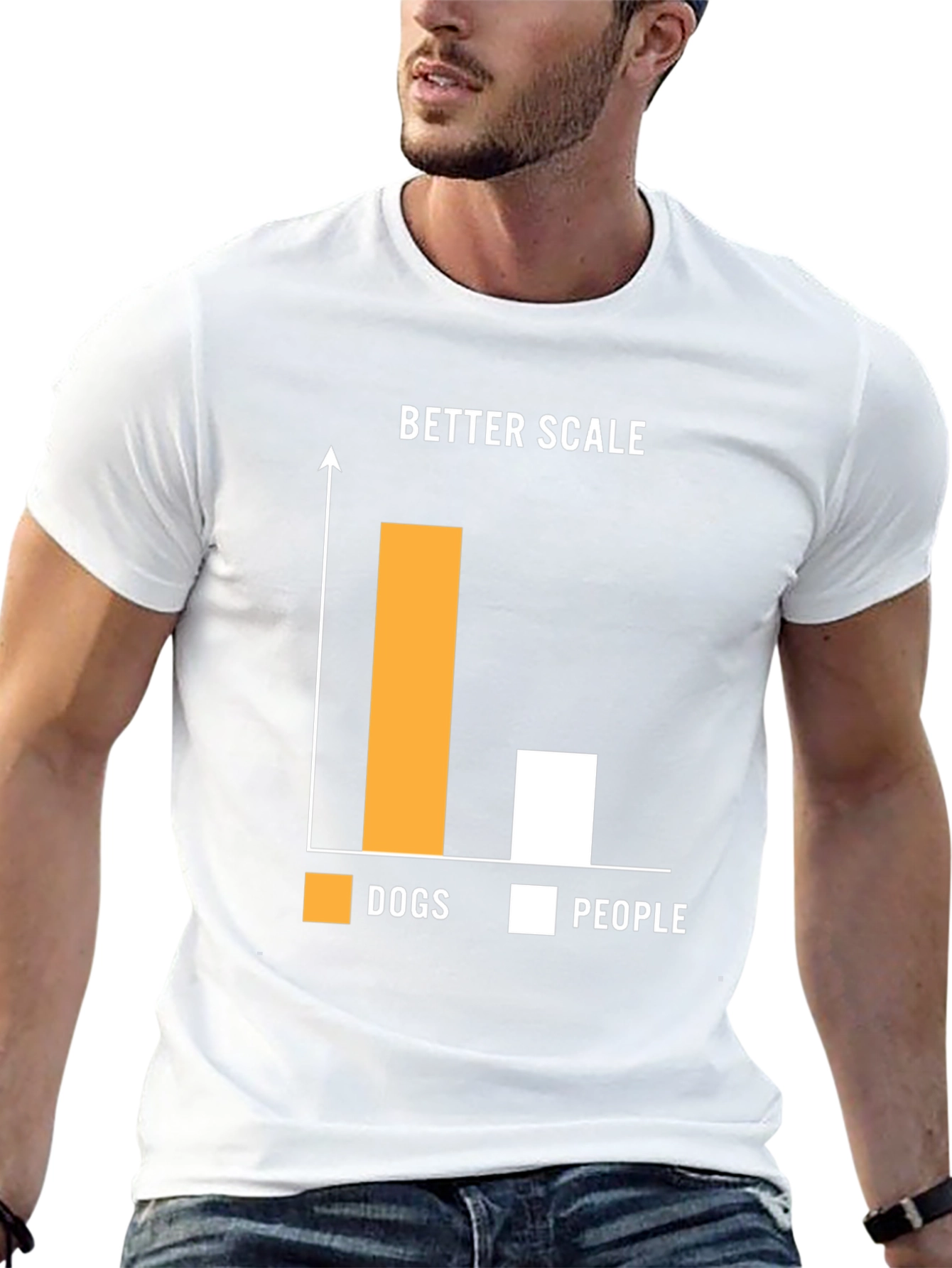 Better Scale Dogs vs People Funny Graphic T-Shirt