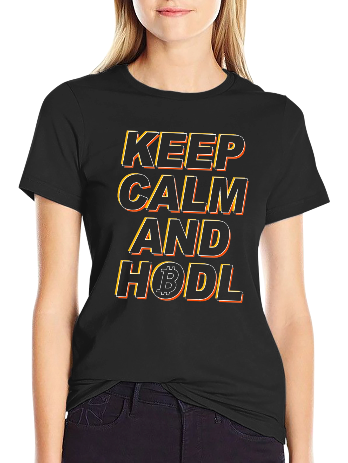 Keep Calm and HODL Bitcoin Graphic Tee