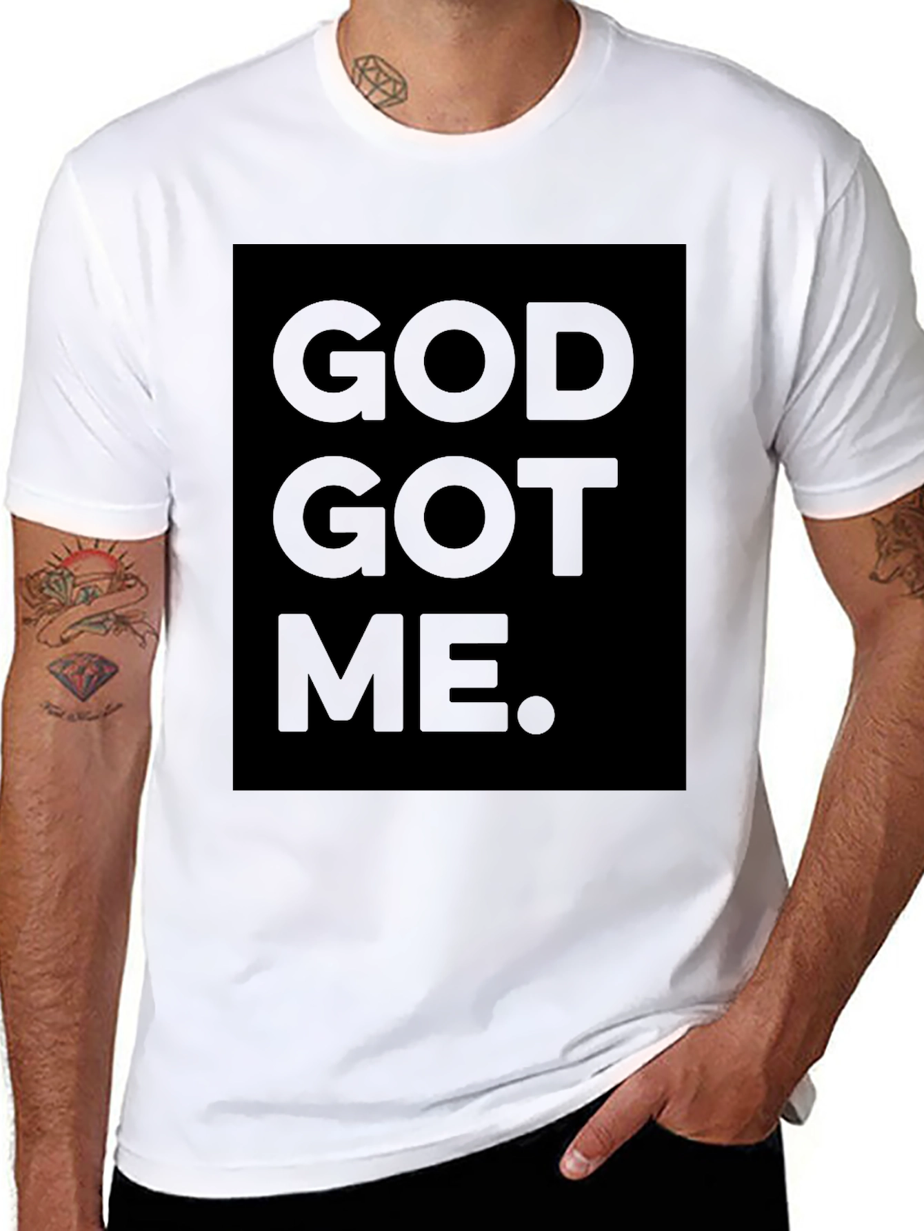 God Got Me Black T-Shirt