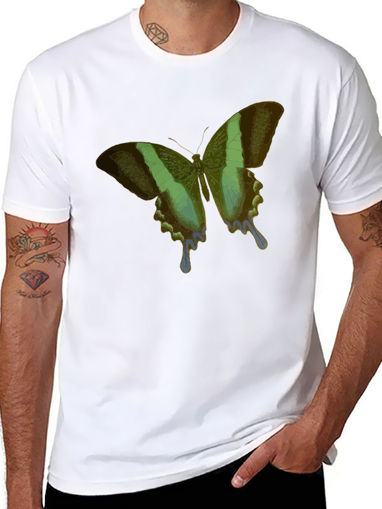 Butterfly Graphic Black T-Shirt