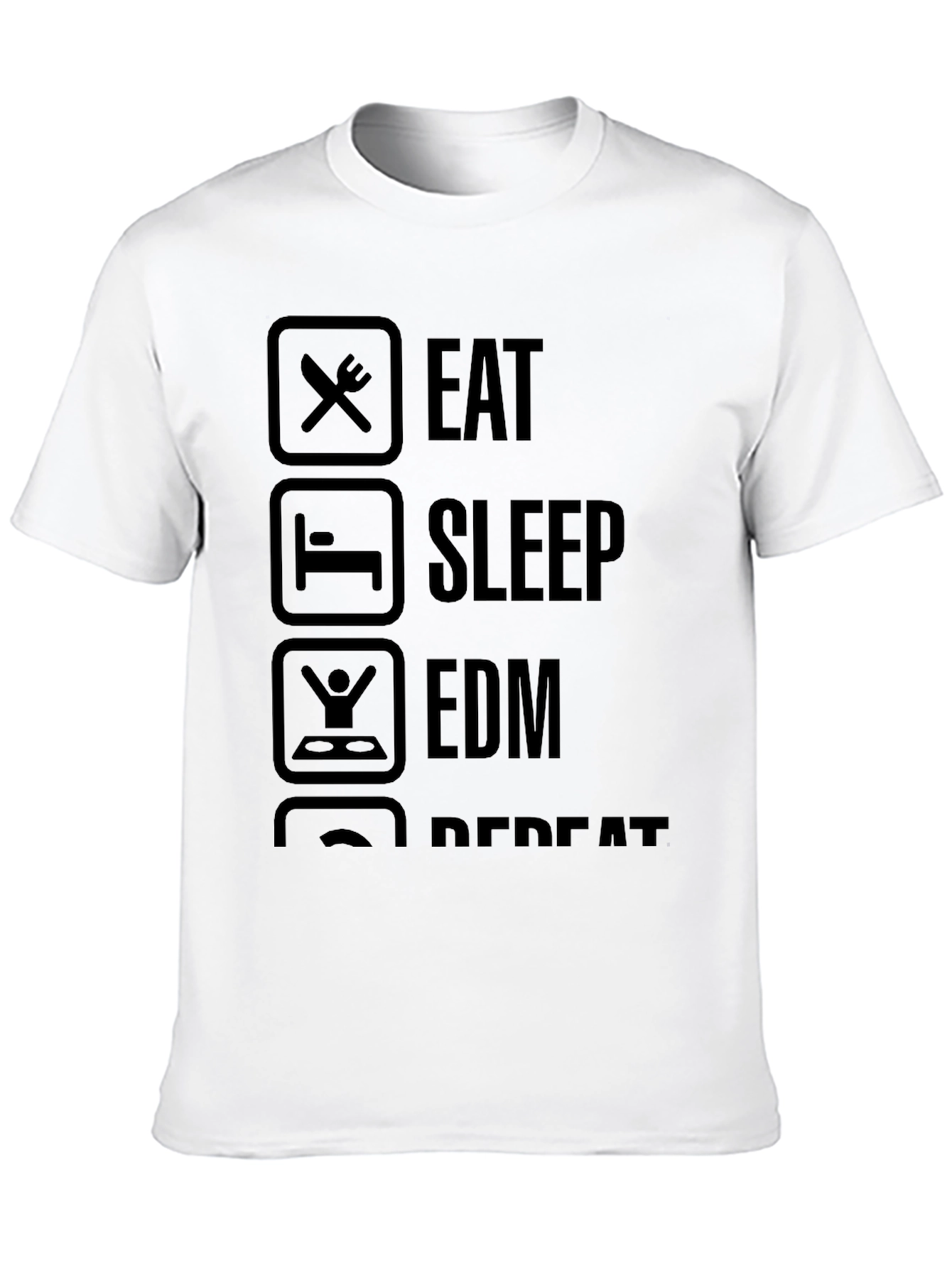 Eat Sleep EDM Repeat T-Shirt - Black Graphic Tee