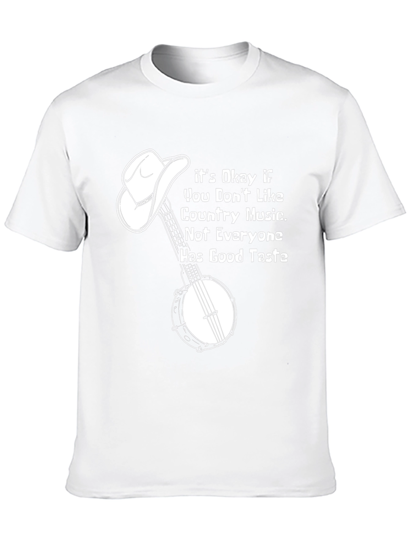 Funny Country Music T-Shirt with Banjo & Cowboy Hat