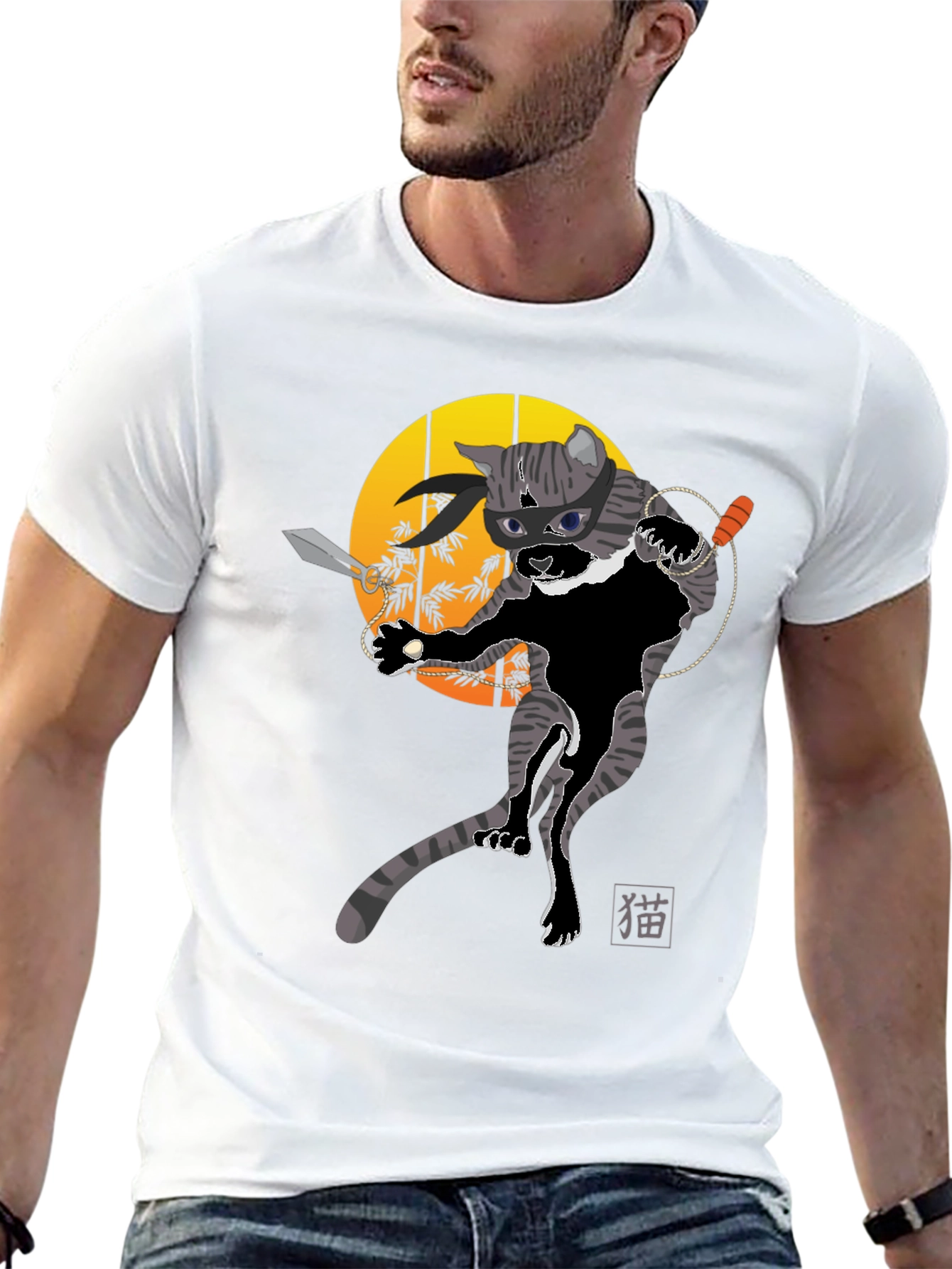 Ninja Cat Graphic T-Shirt