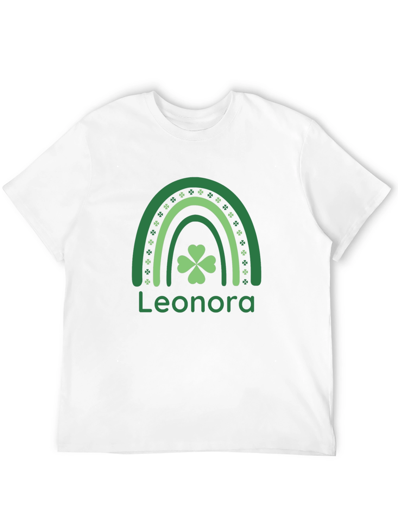 Personalized St. Patricks Day Rainbow Clover T-Shirt