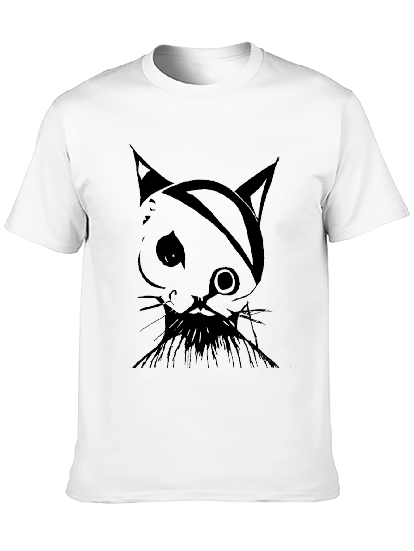Pirate Cat Graphic Tee - Mens Black T-Shirt