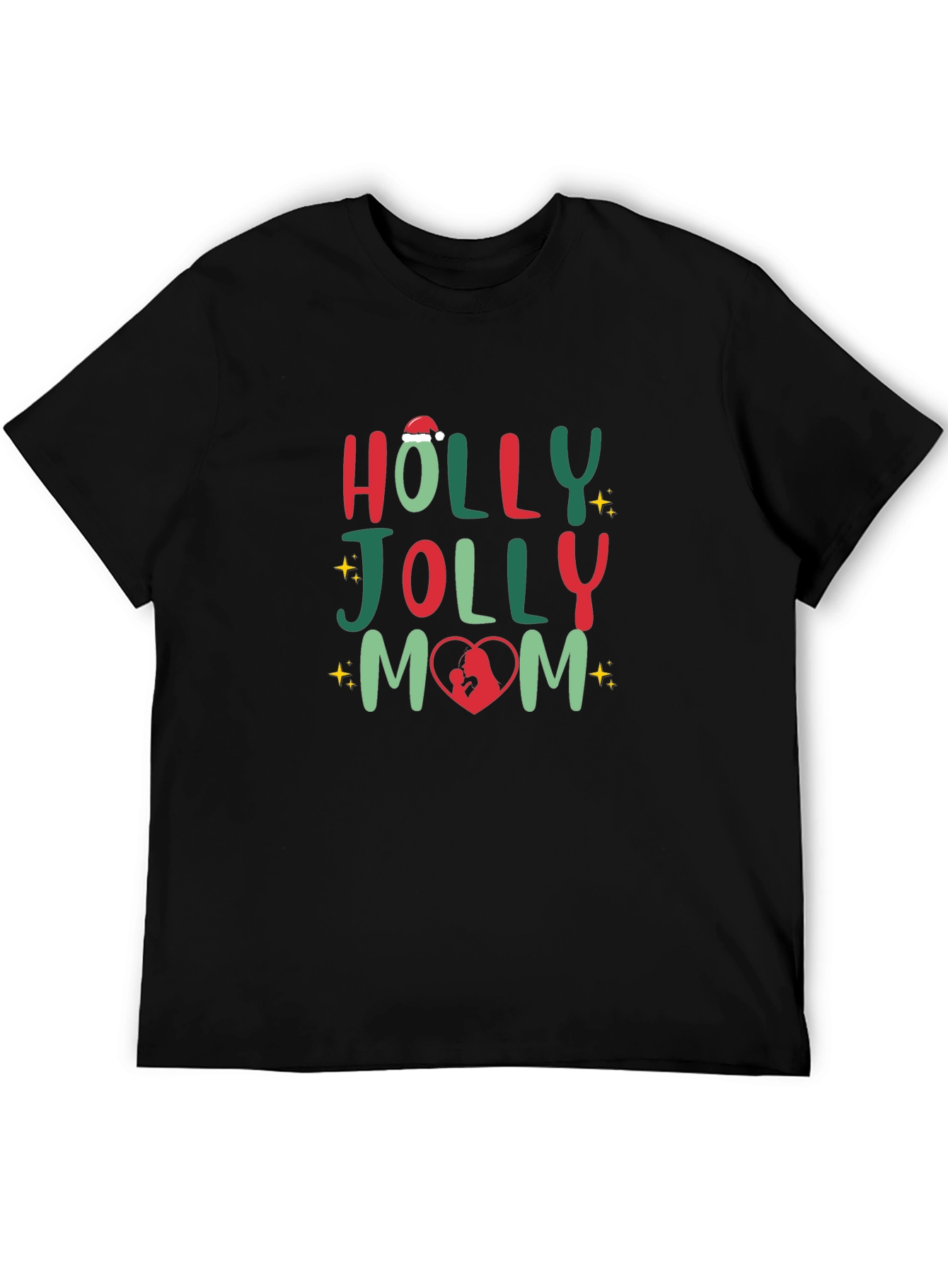 Holly Jolly Mom Christmas T-Shirt