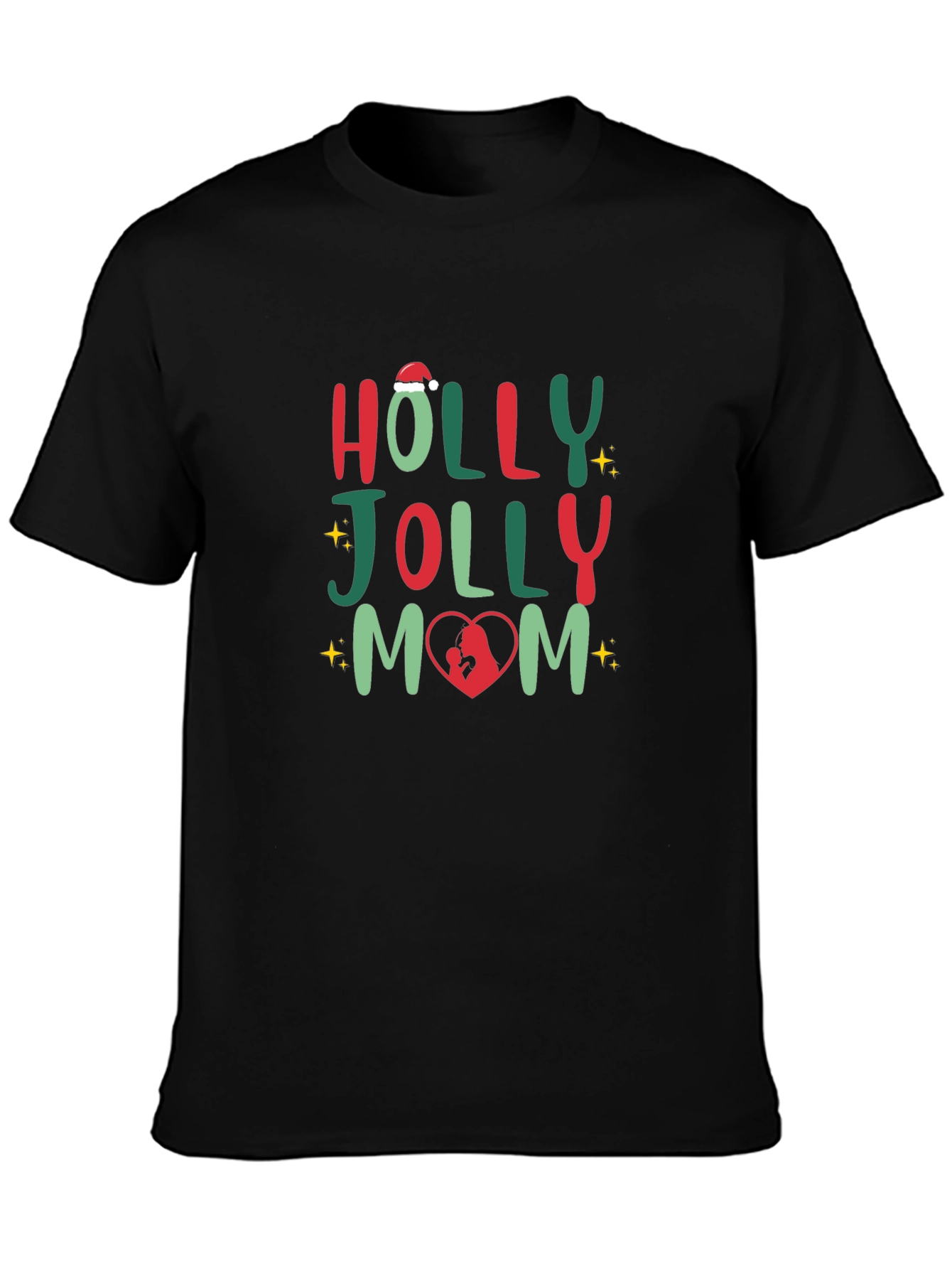 Holly Jolly Mom Christmas T-Shirt