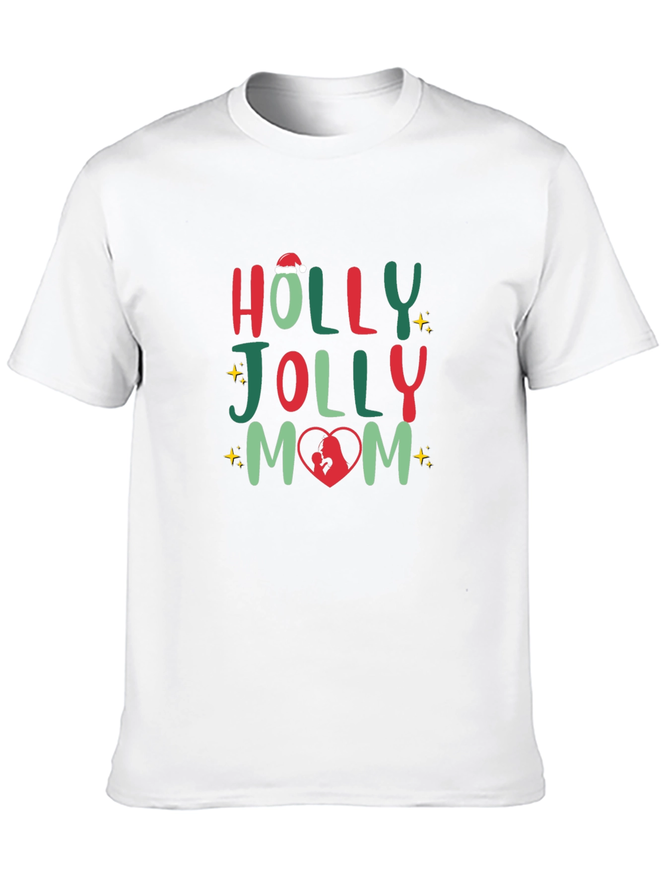 Holly Jolly Mom Christmas T-Shirt