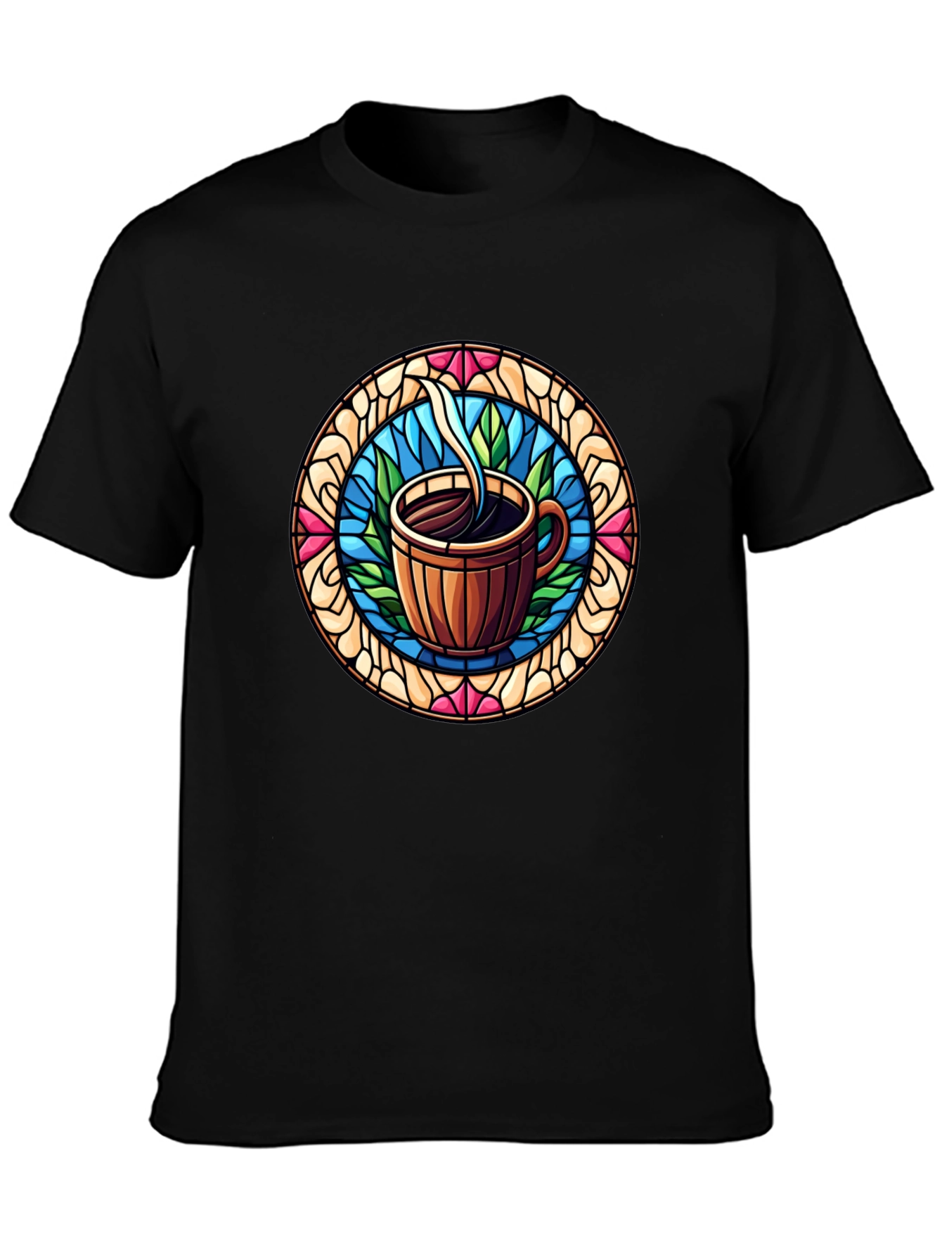 Coffee Stained Glass Style Tee