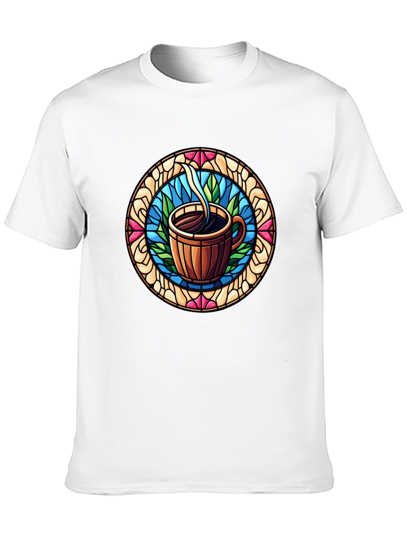 Coffee Stained Glass Style Tee
