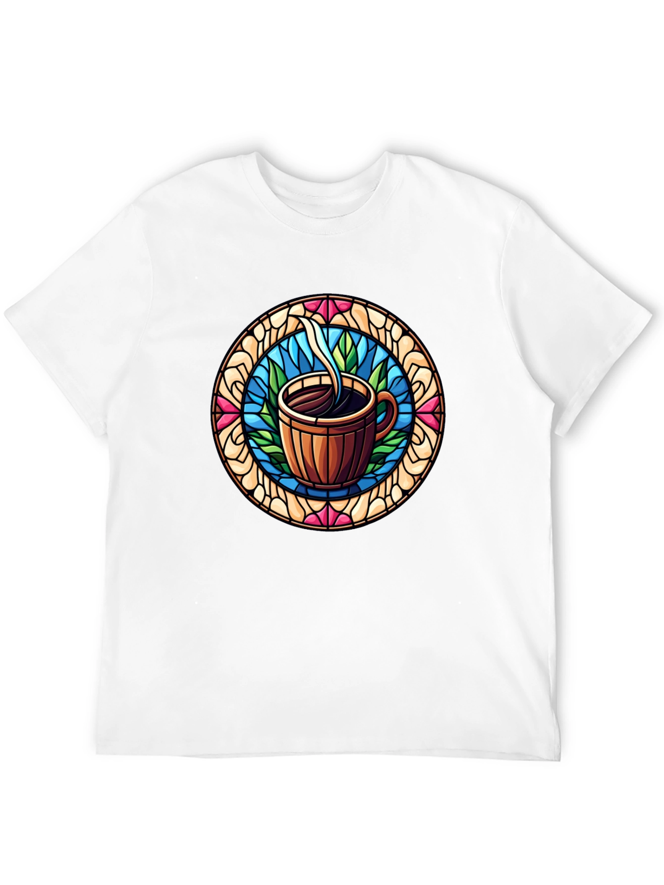 Coffee Stained Glass Style Tee