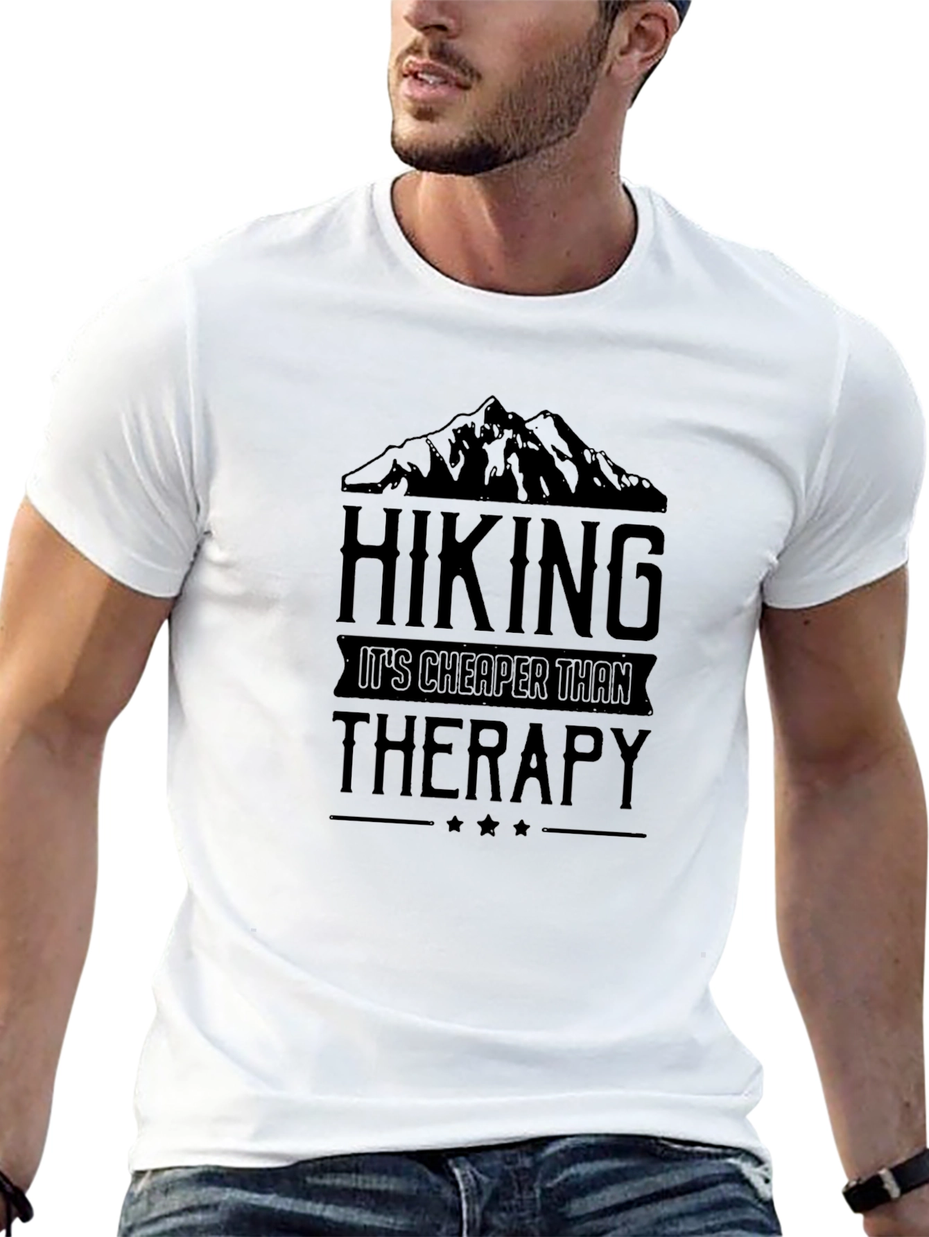 Hiking Cheaper Than Therapy Graphic Tee