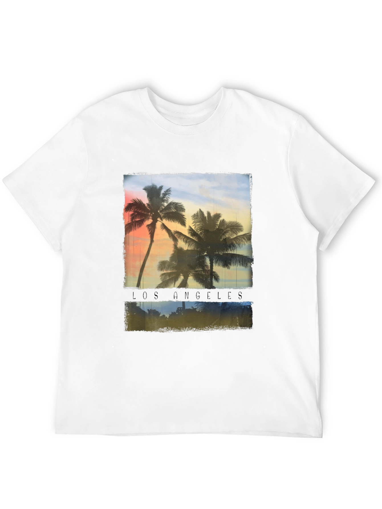 Los Angeles Palm Tee - Tropical Sunset T-Shirt