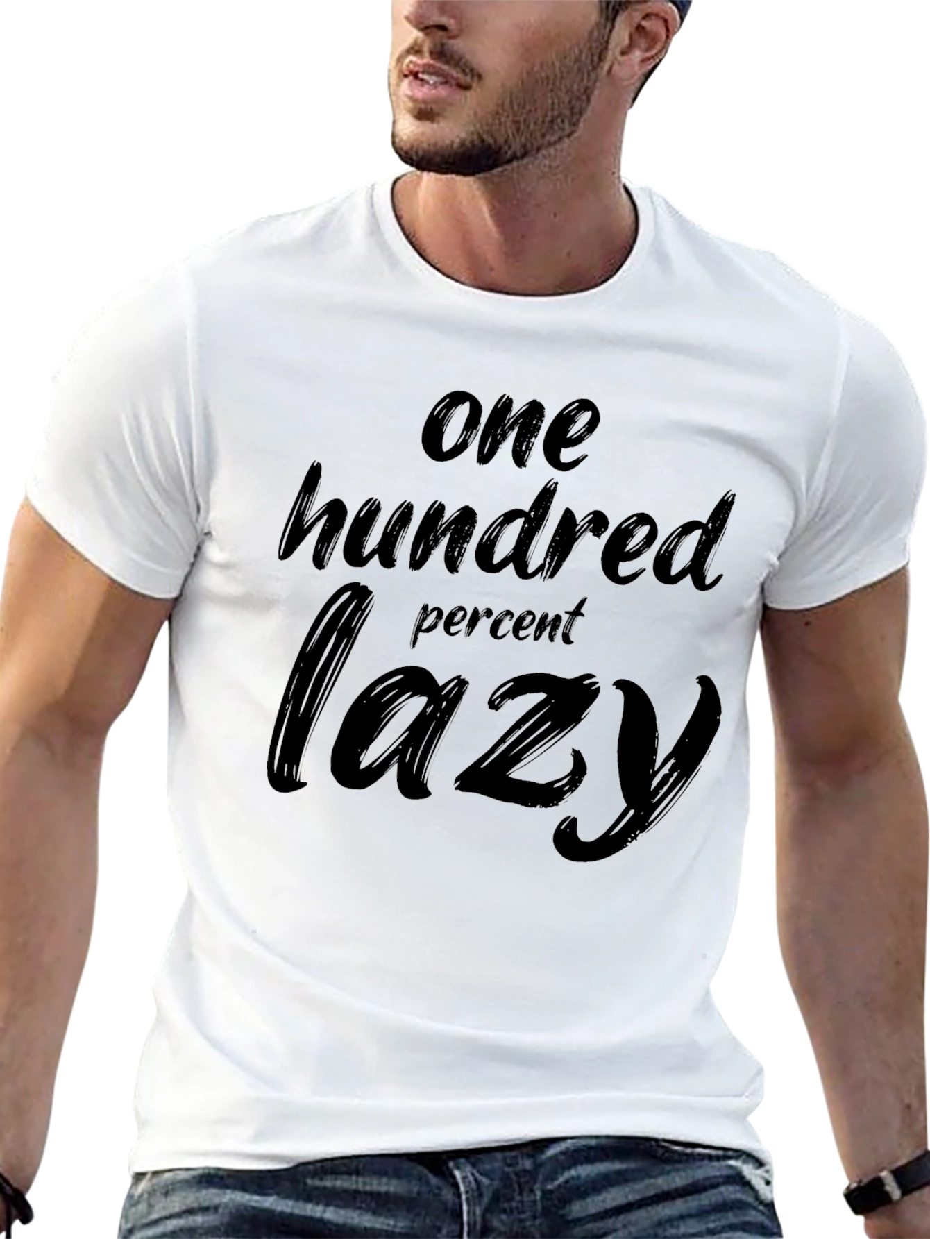 One Hundred Percent Lazy Black T-Shirt