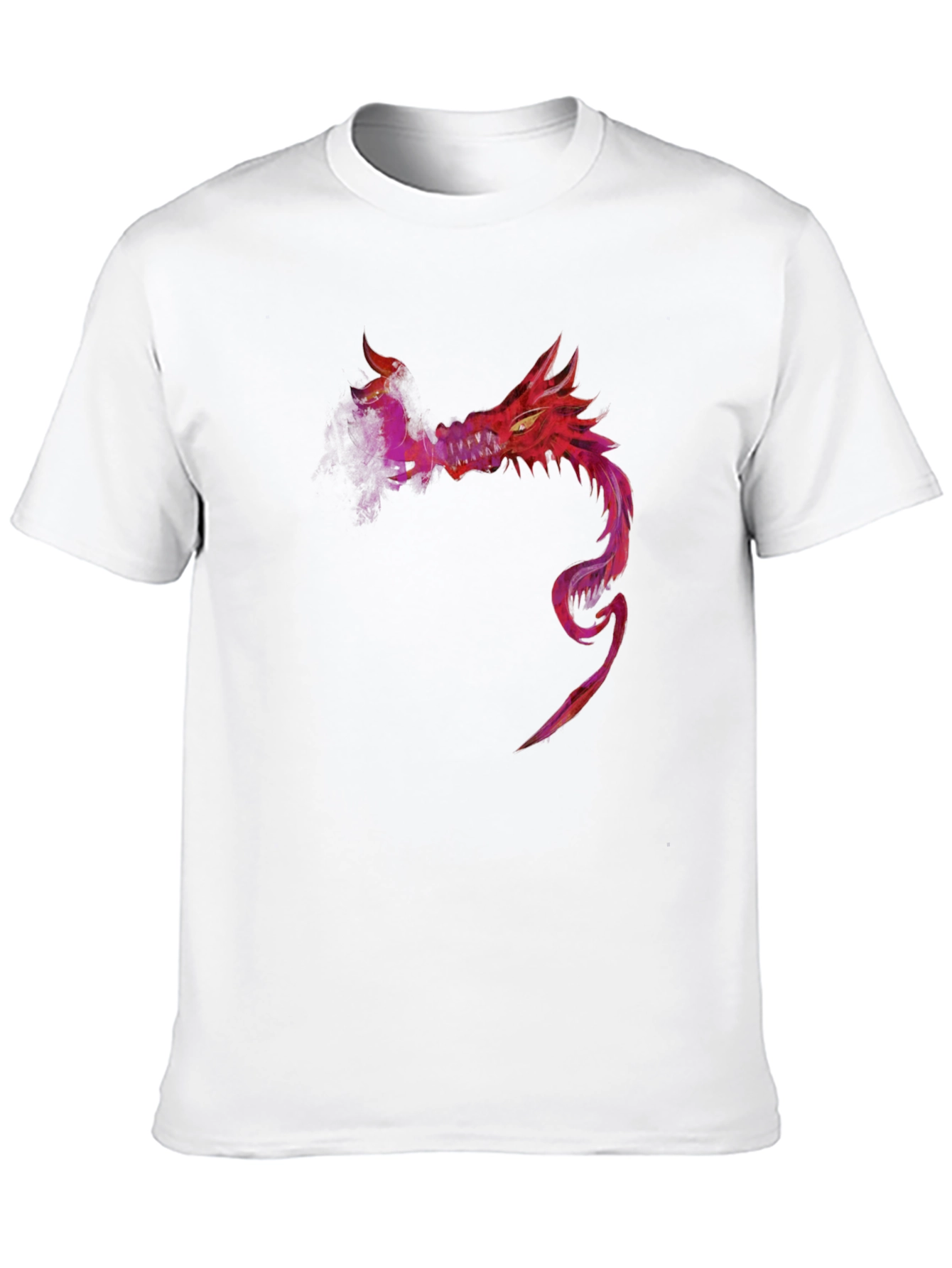 Red Dragon Graphic Tee - Stylish Mens Black T-Shirt