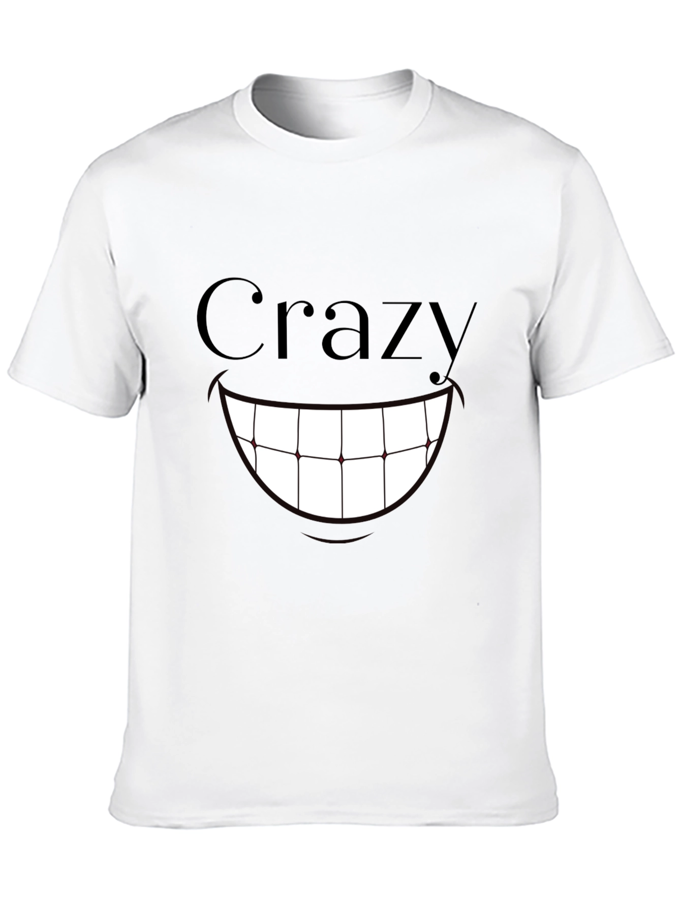 Crazy Smile Graphic Print T-Shirt - Black