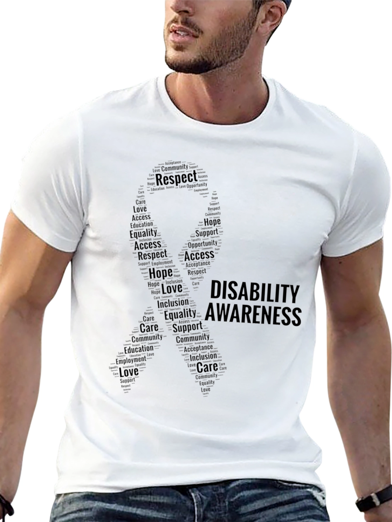 Disability Awareness Word Art T-Shirt