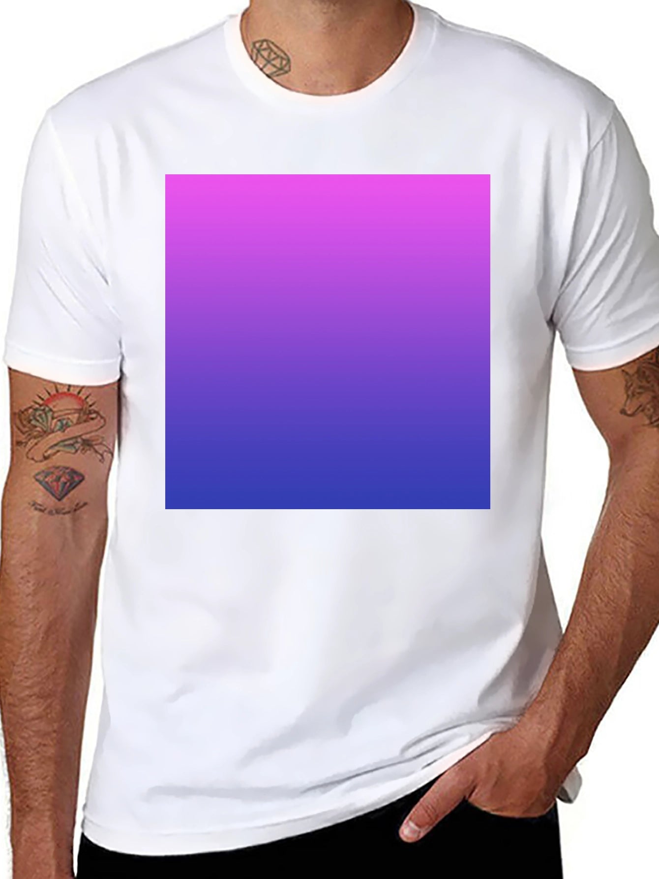Gradient Tee - Black Cotton Blend