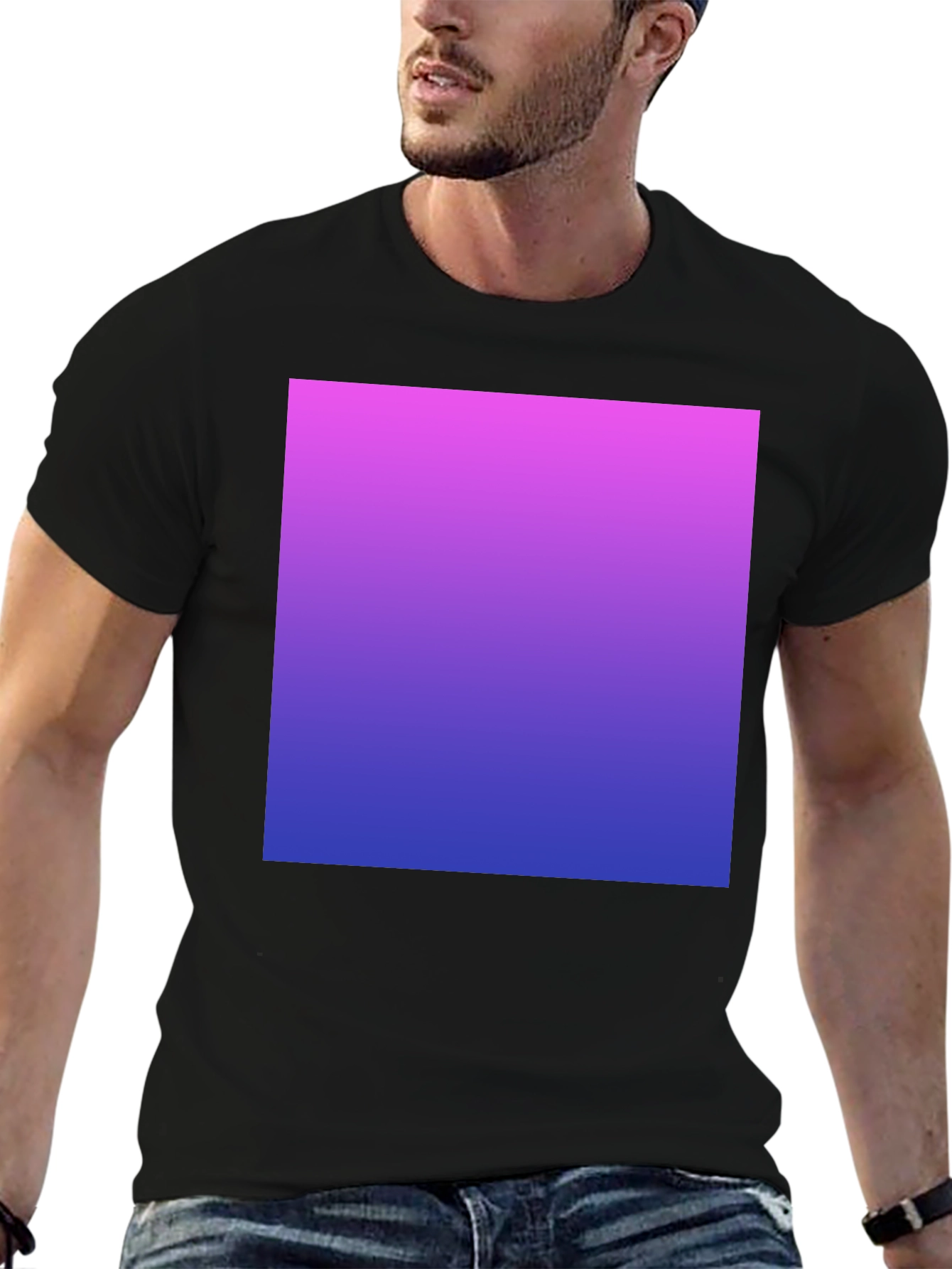 Gradient Tee - Black Cotton Blend