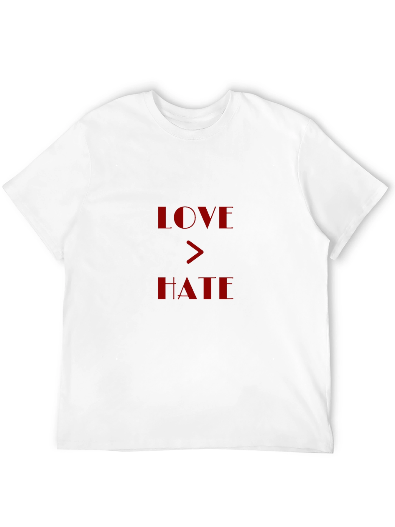 Love > Hate Graphic Print Black T-Shirt