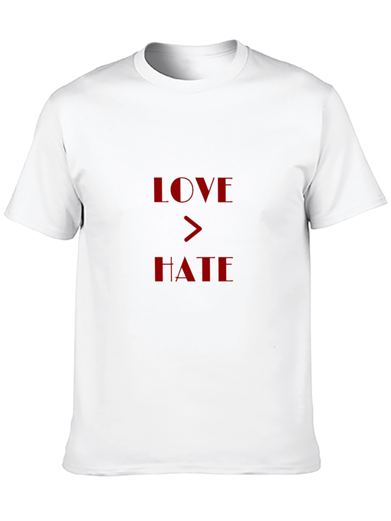 Love > Hate Graphic Print Black T-Shirt