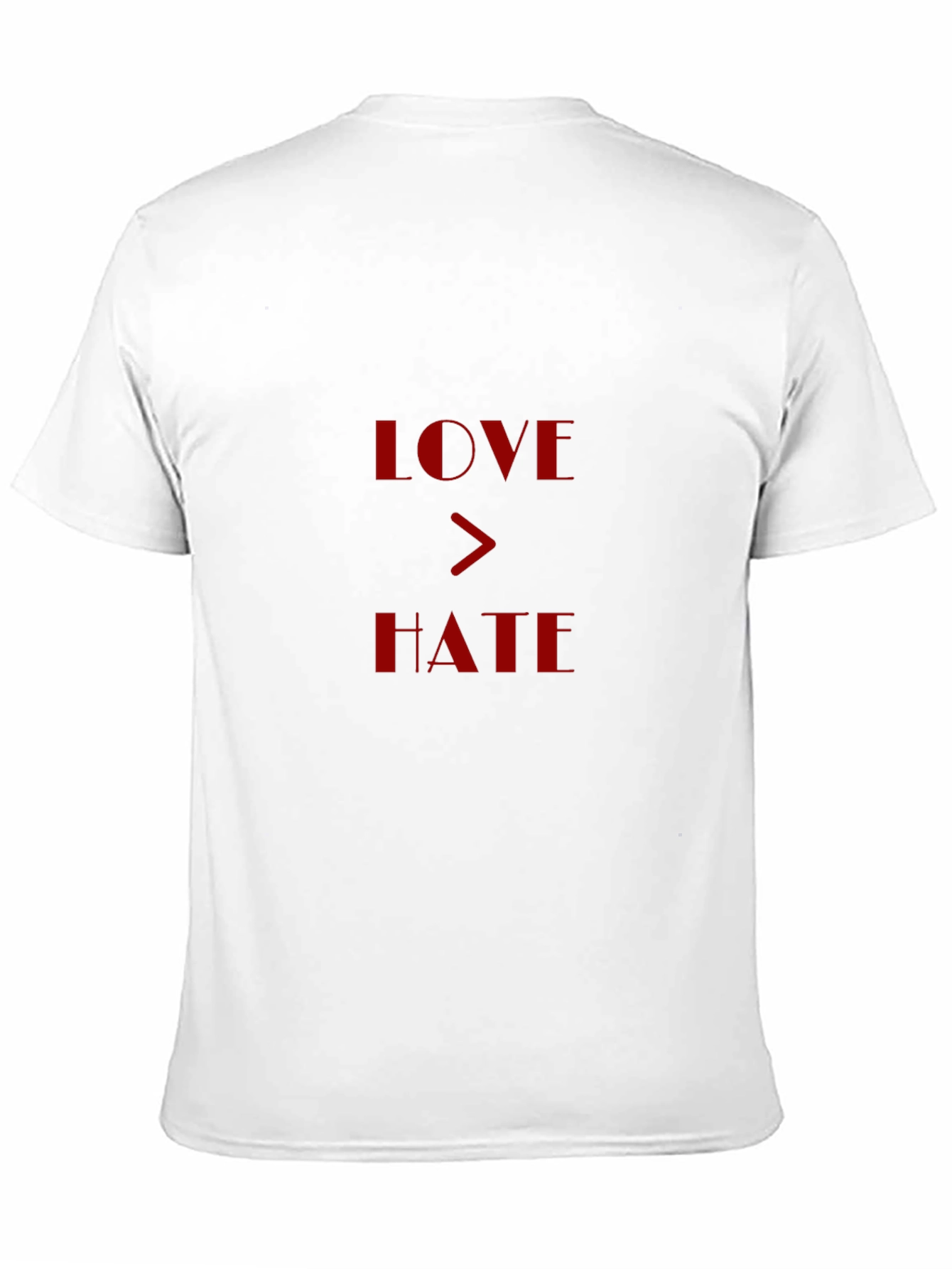 Love > Hate Graphic Print Black T-Shirt