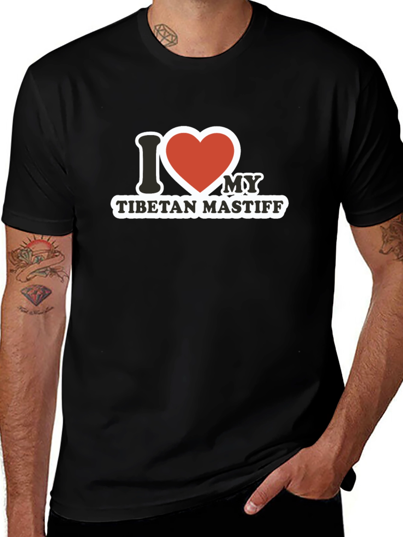 I Heart My Tibetan Mastiff Graphic Tee