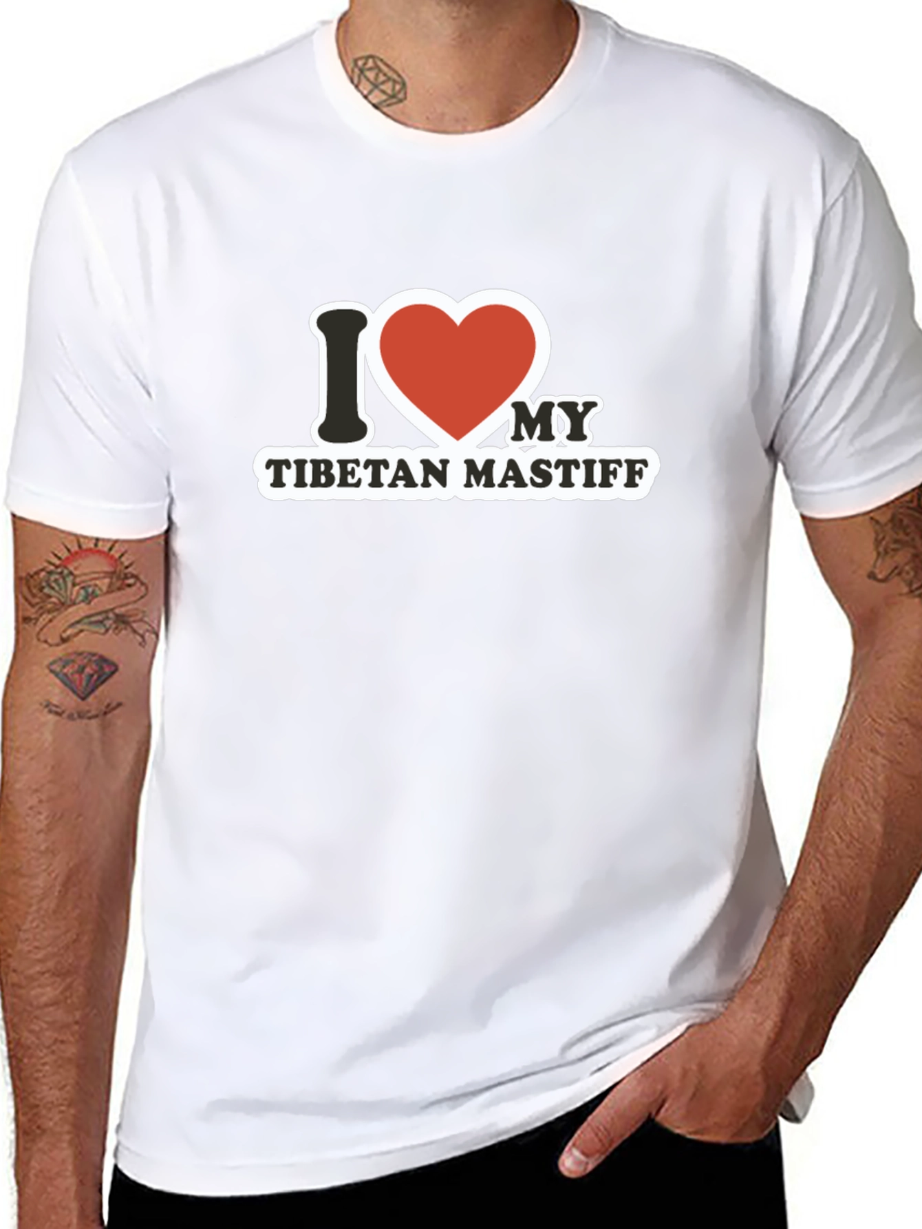 I Heart My Tibetan Mastiff Graphic Tee