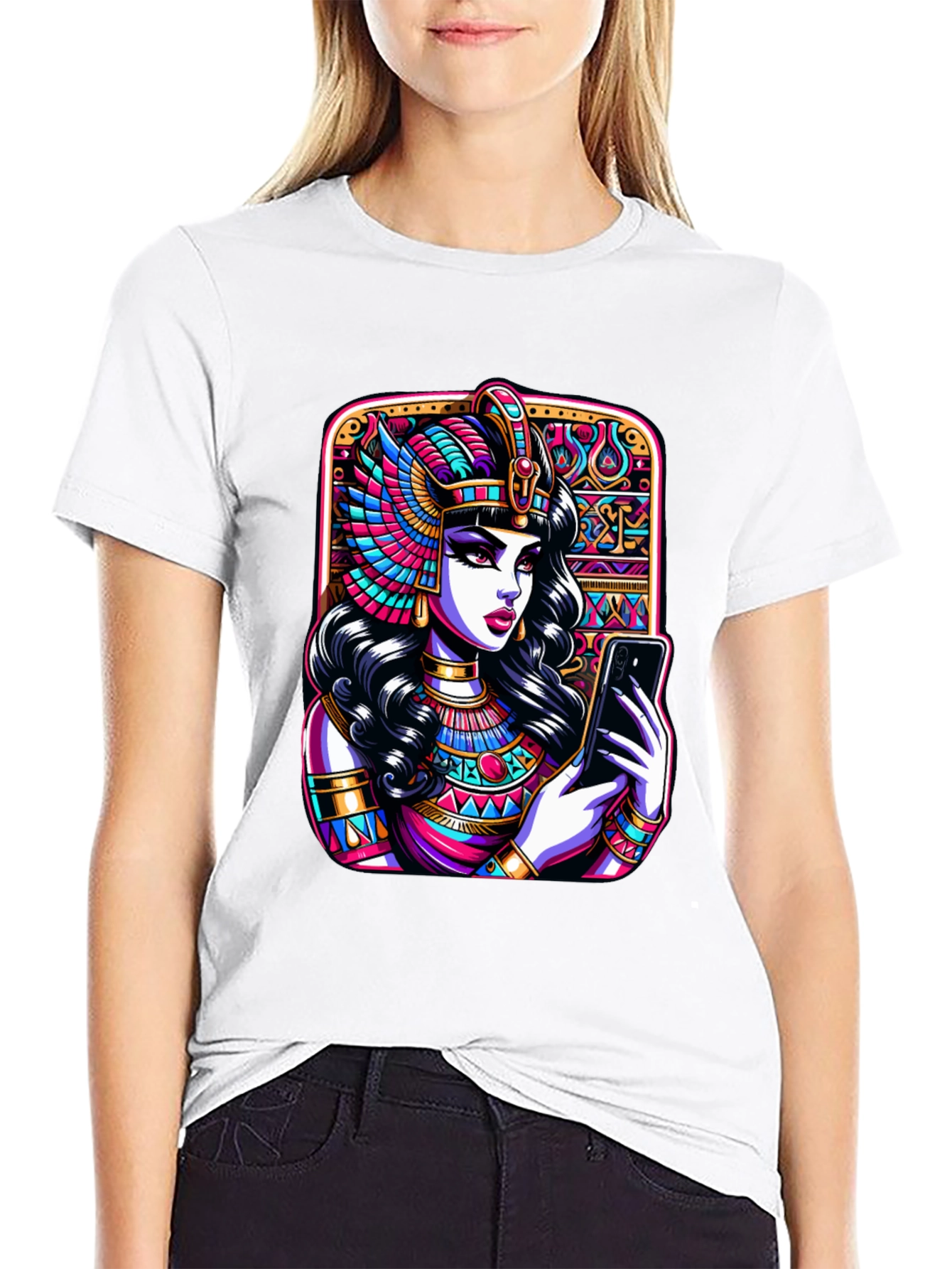 Egyptian Queen Graphic Tee - Black
