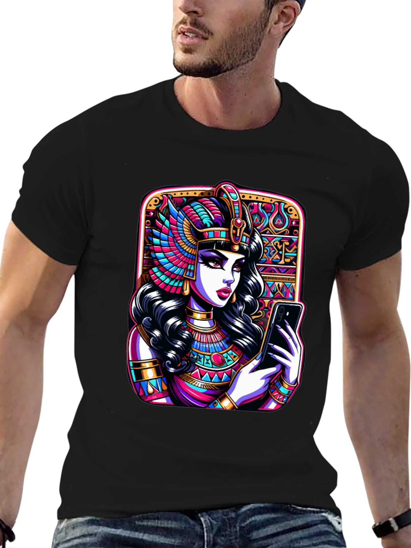 Egyptian Queen Graphic Tee - Black