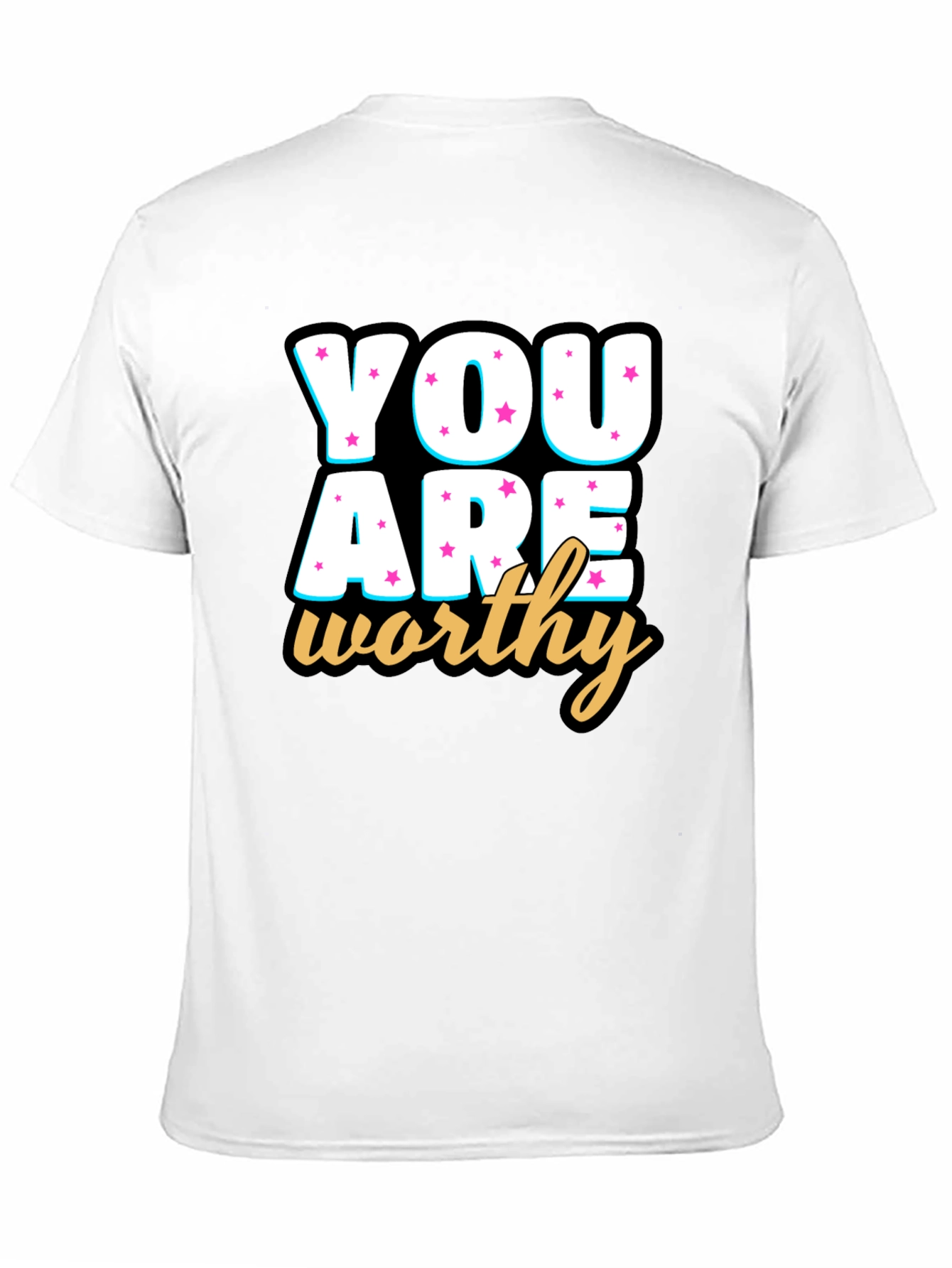 You Are Worthy Black Graphic Tee