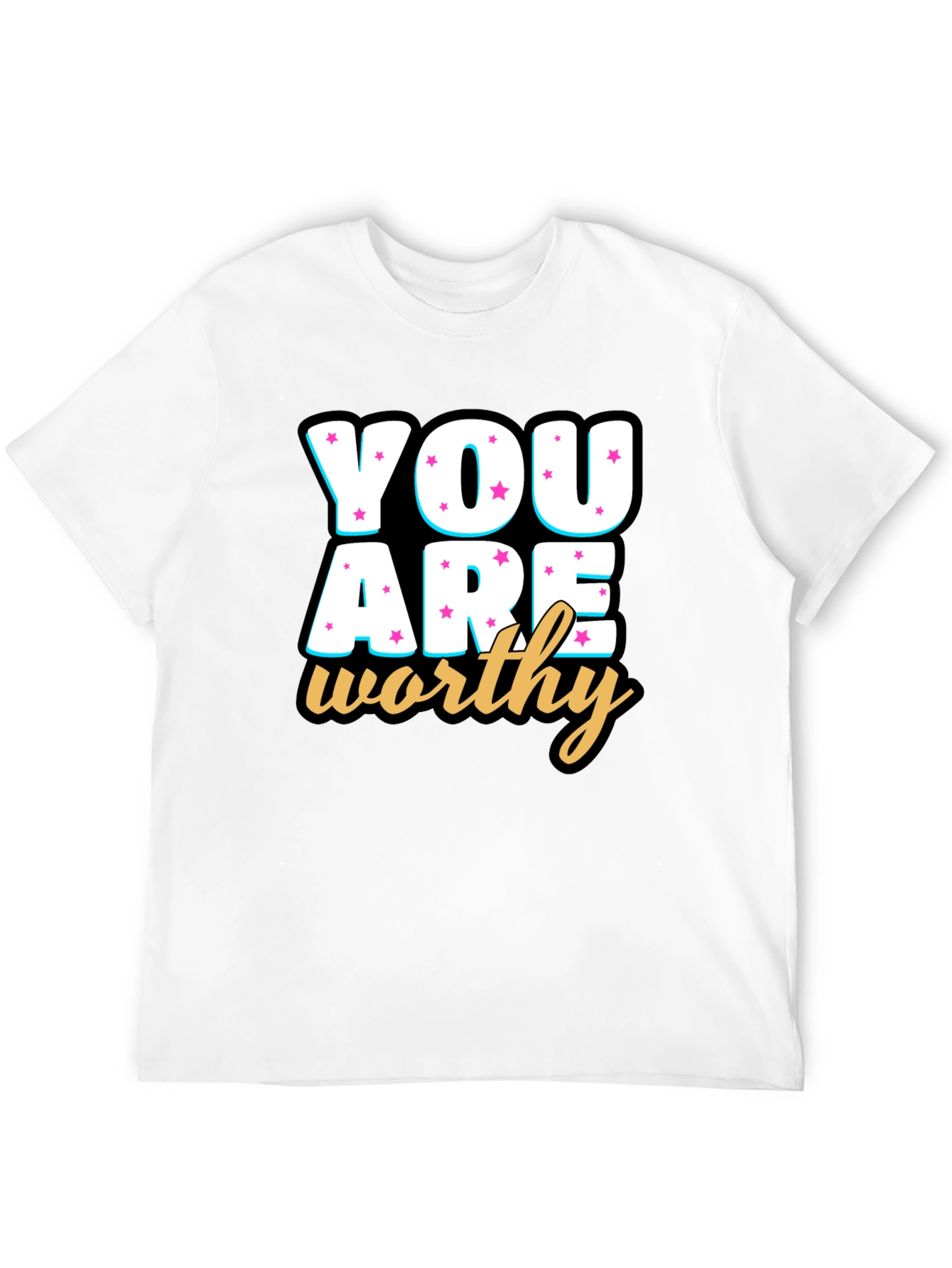 You Are Worthy Black Graphic Tee